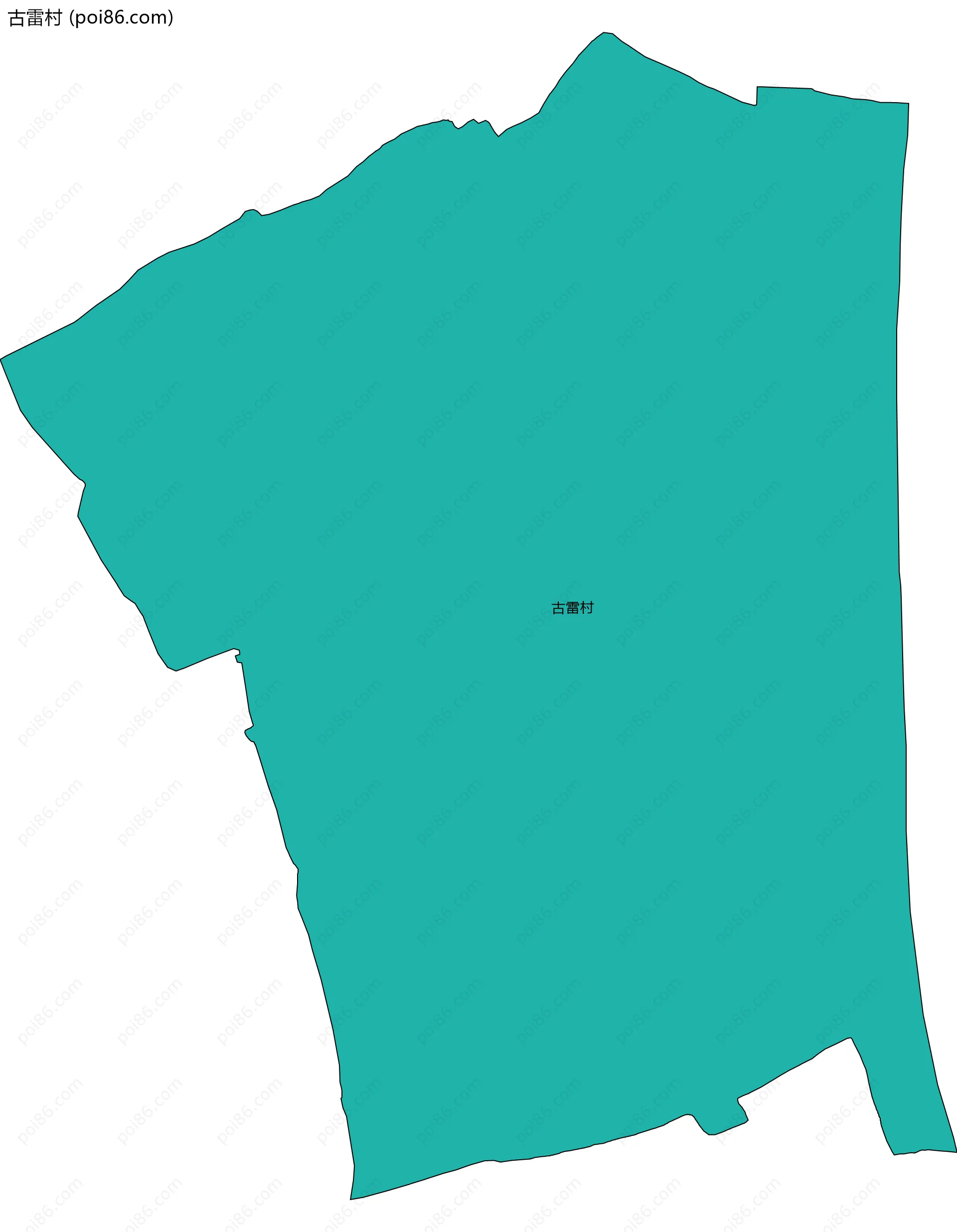 古雷村边界地图