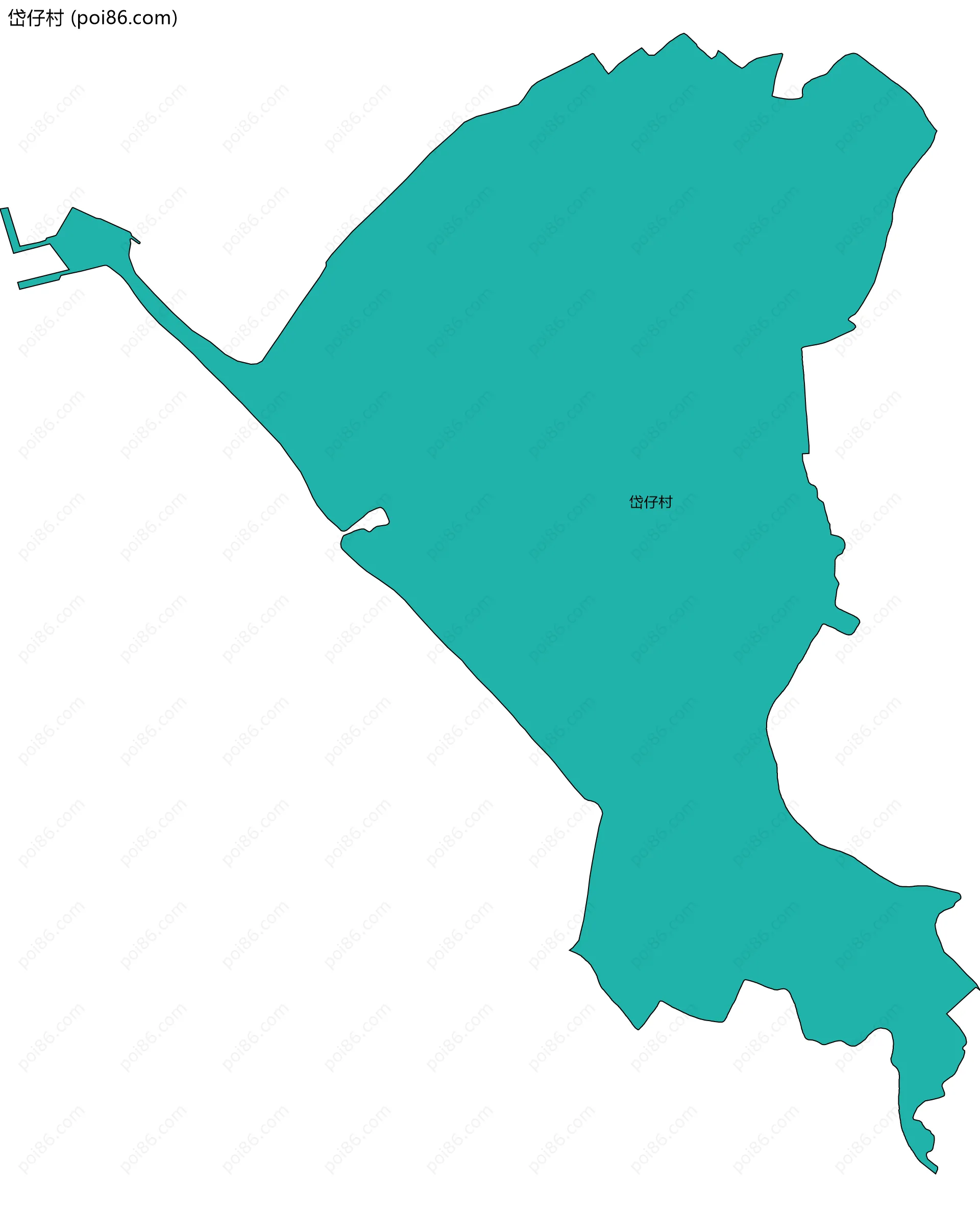 岱仔村边界地图