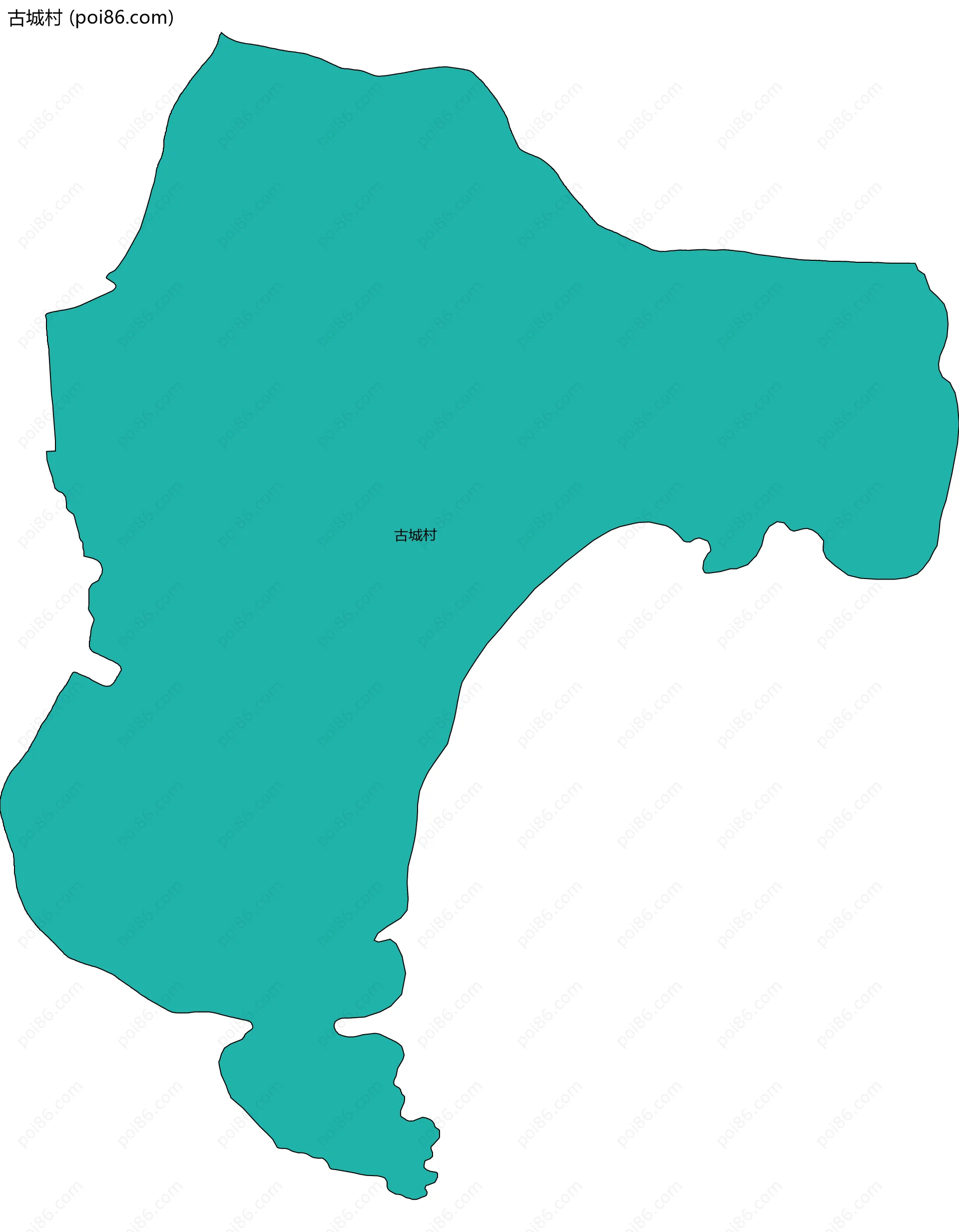 古城村边界地图