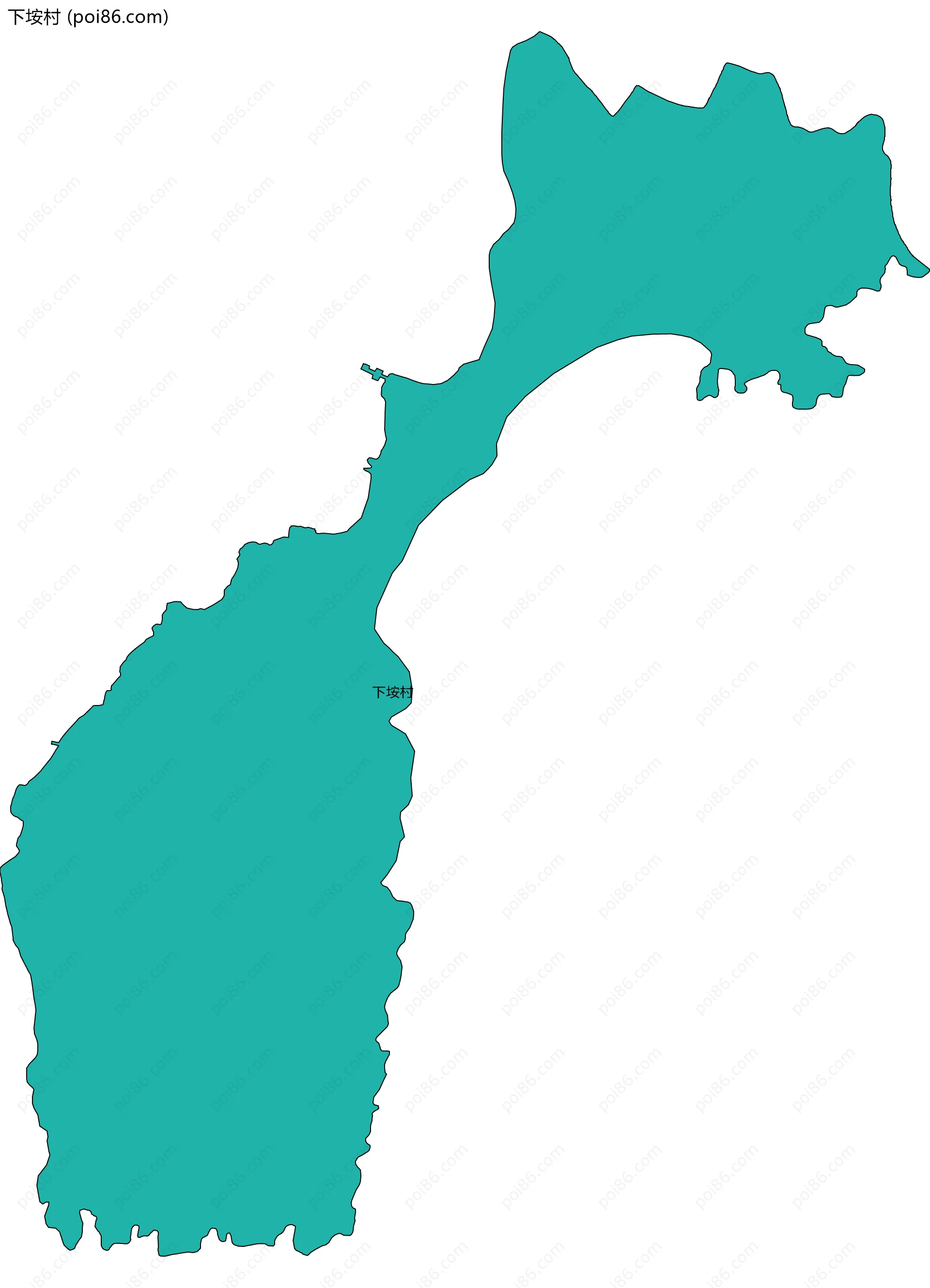 下垵村边界地图