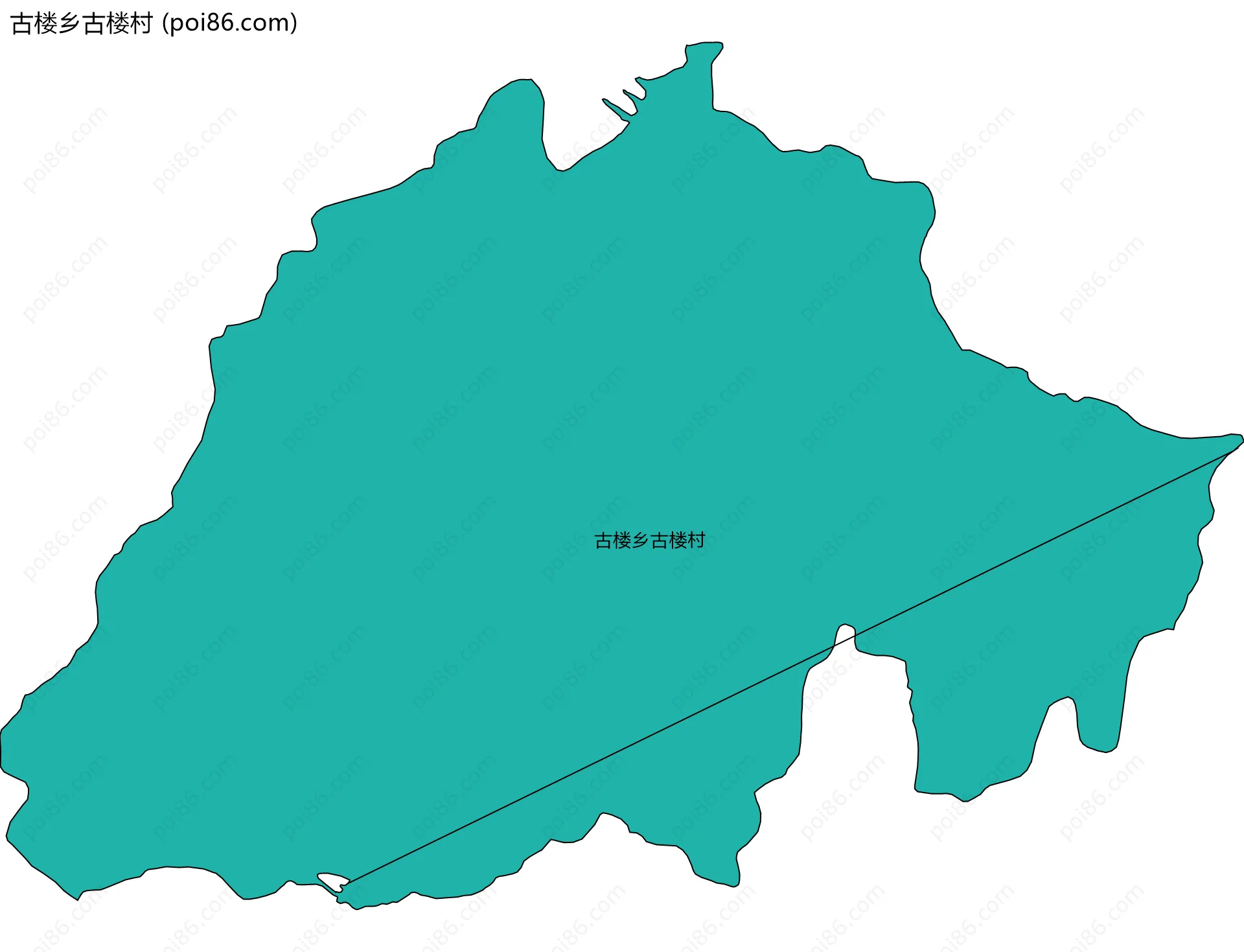 古楼乡古楼村边界地图