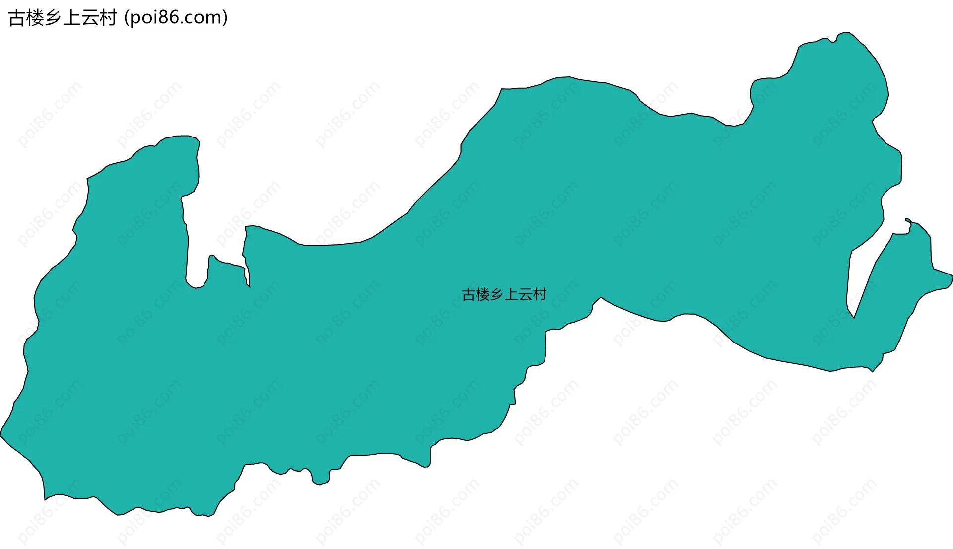 古楼乡上云村边界地图