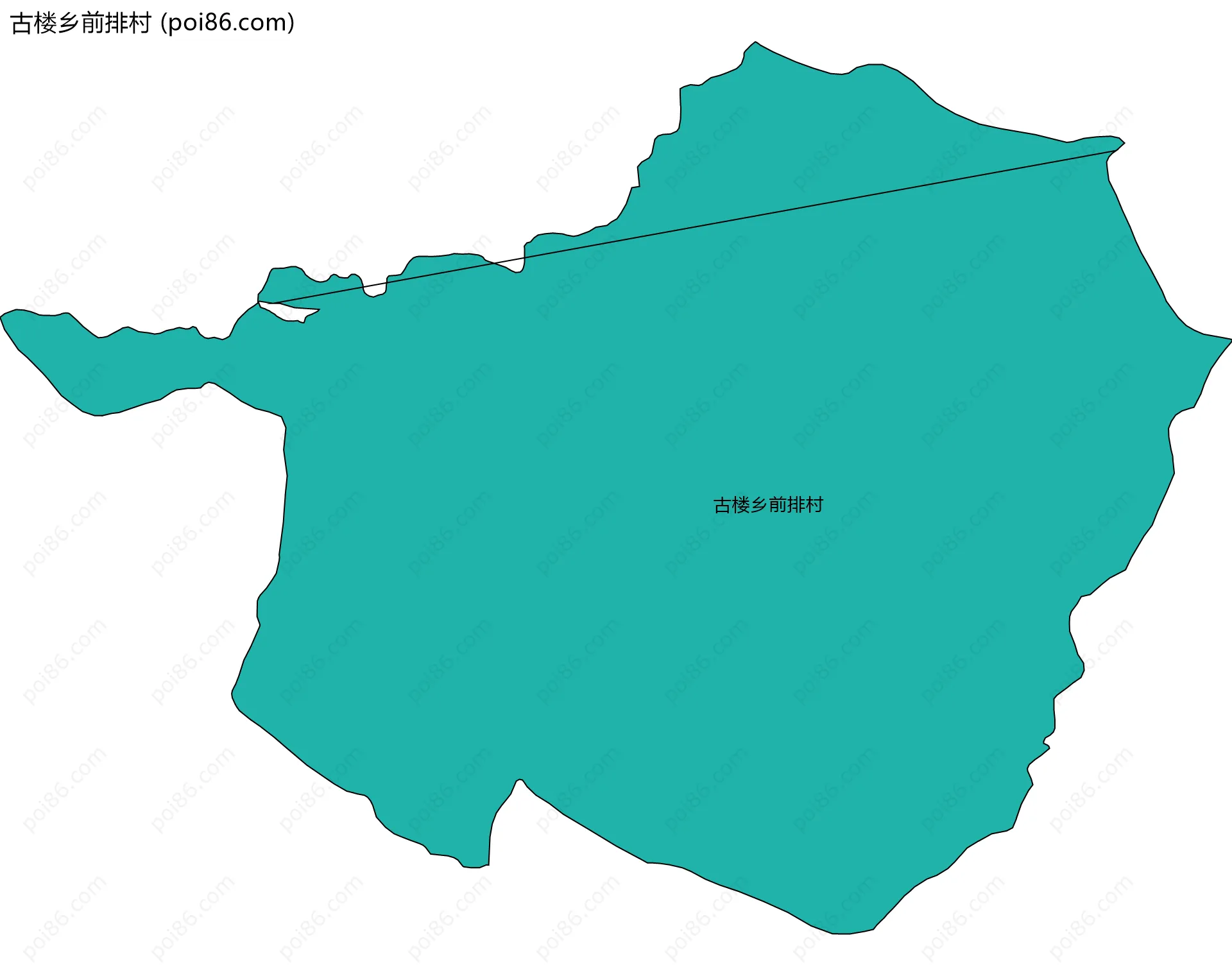 古楼乡前排村边界地图