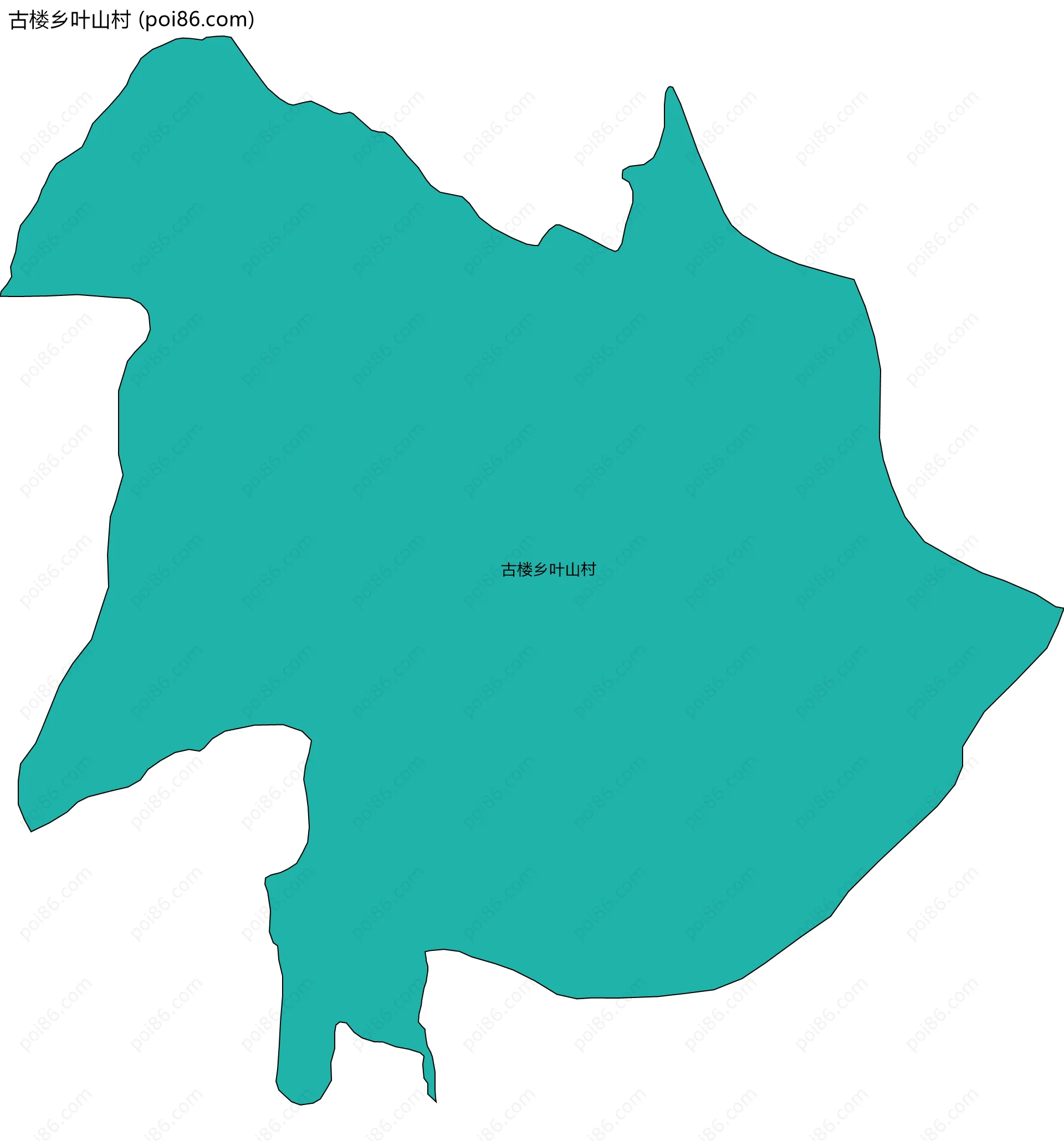 古楼乡叶山村边界地图