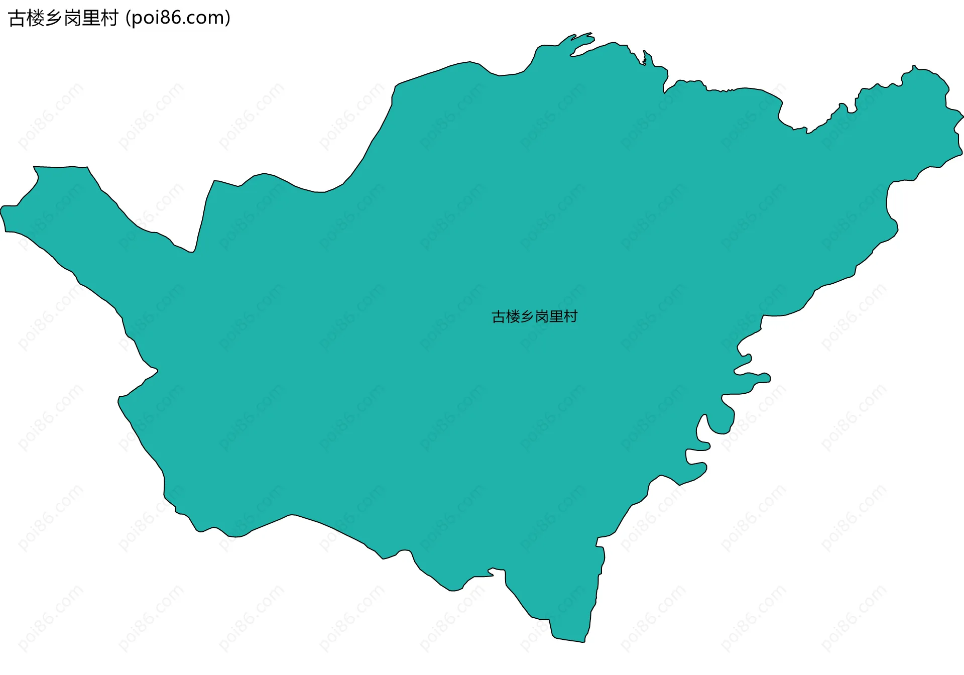 古楼乡岗里村边界地图