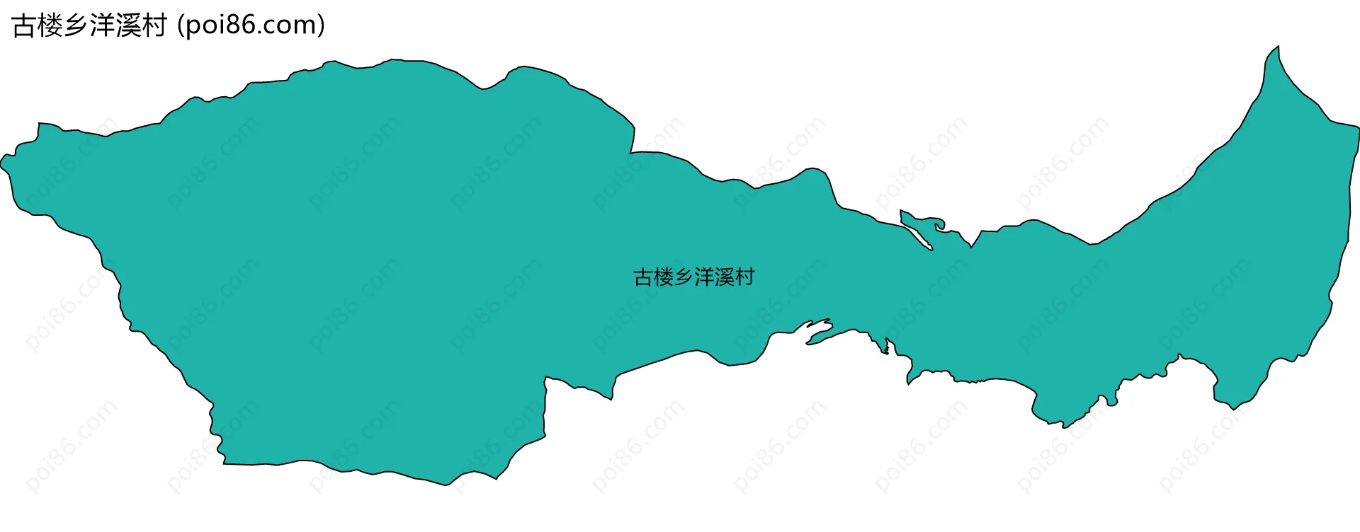 古楼乡洋溪村边界地图