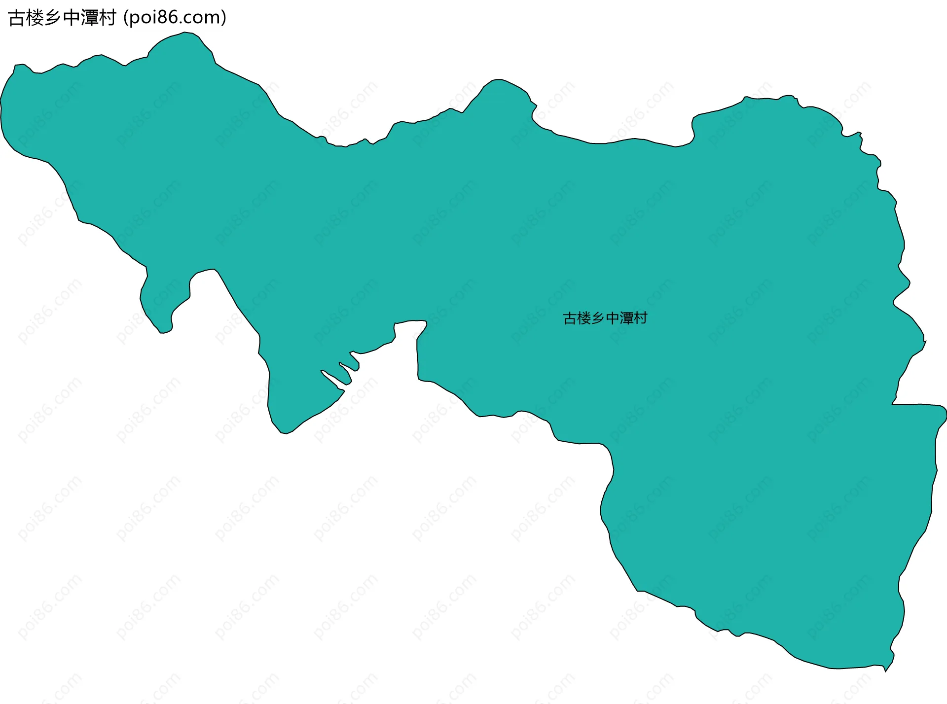古楼乡中潭村边界地图