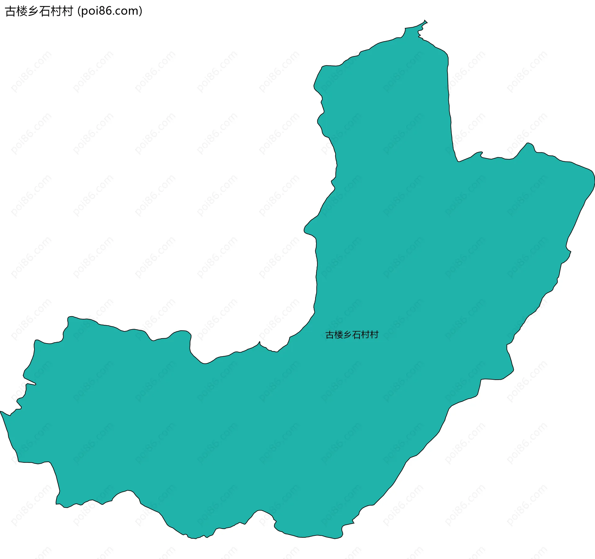 古楼乡石村村边界地图