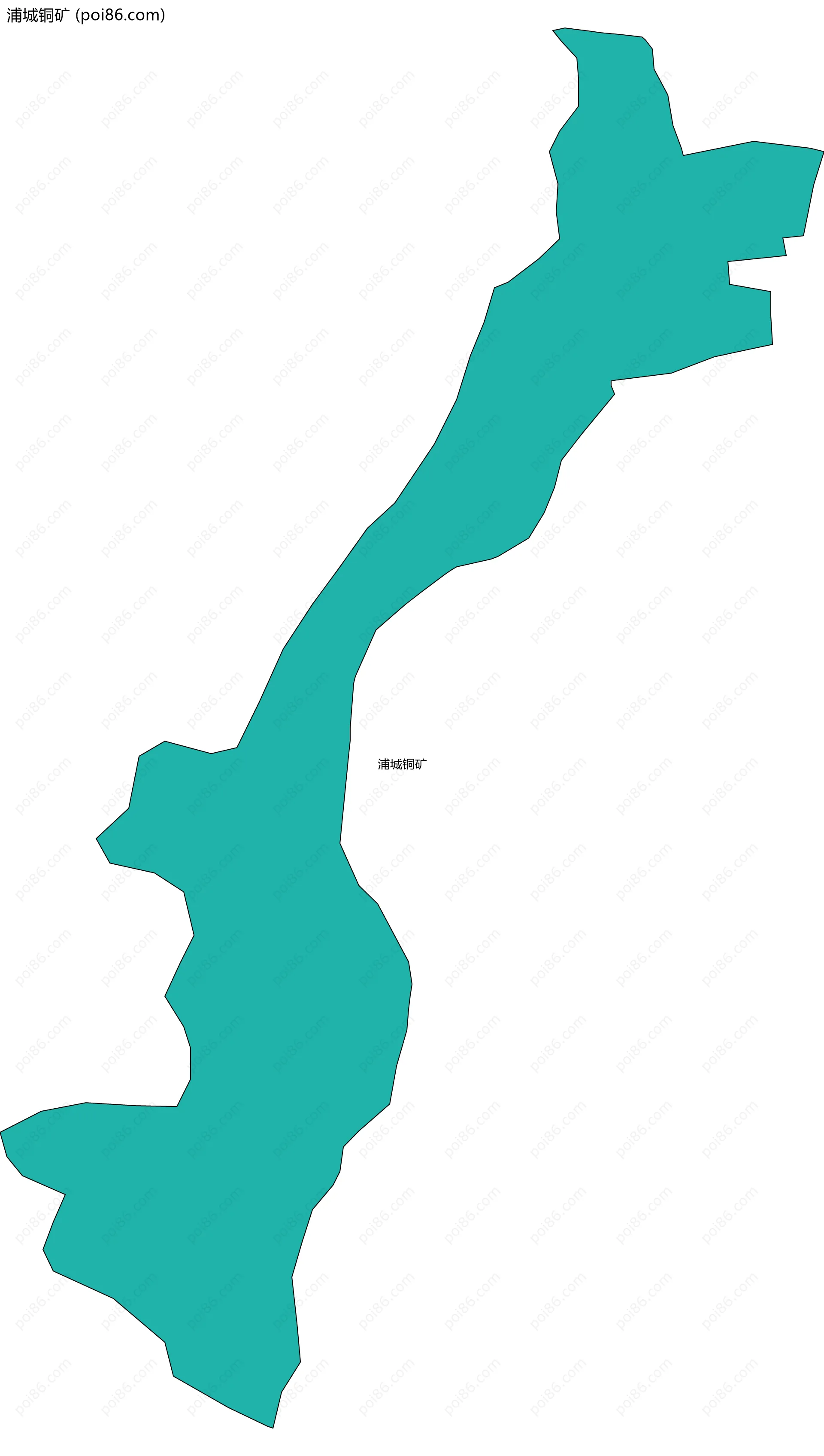 浦城铜矿边界地图