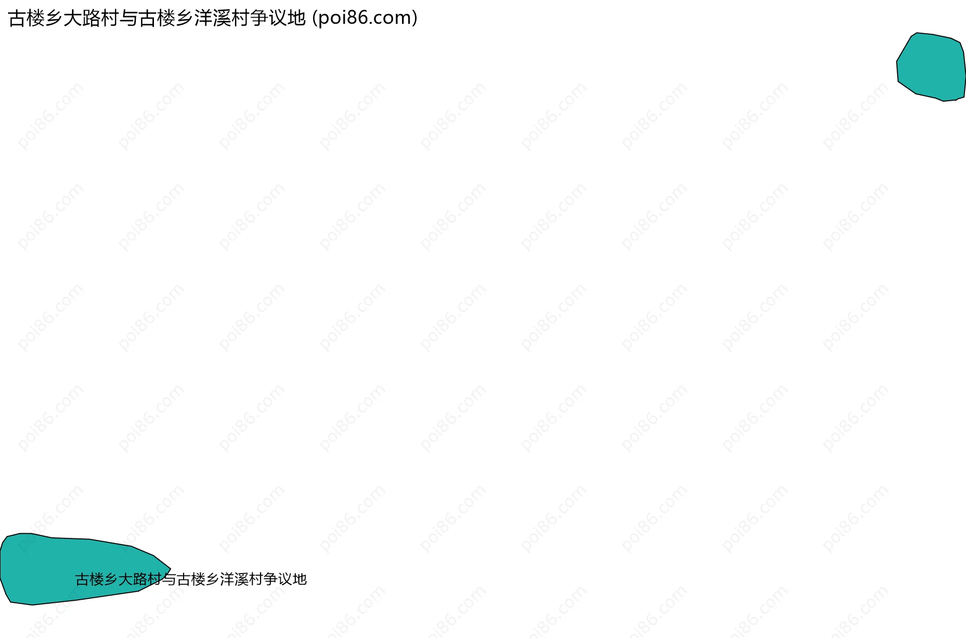 古楼乡大路村与古楼乡洋溪村争议地边界地图