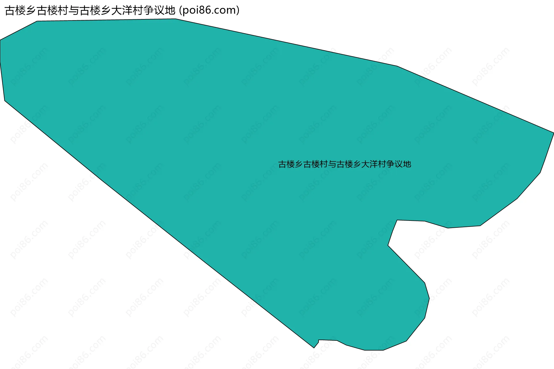 古楼乡古楼村与古楼乡大洋村争议地边界地图
