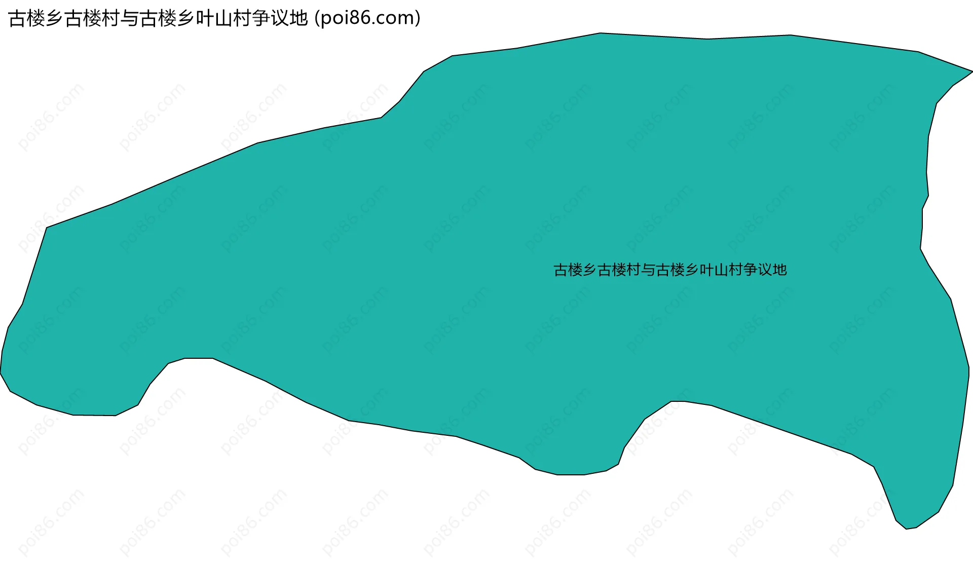 古楼乡古楼村与古楼乡叶山村争议地边界地图