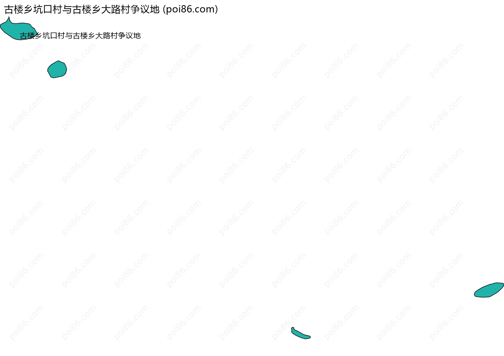 古楼乡坑口村与古楼乡大路村争议地边界地图