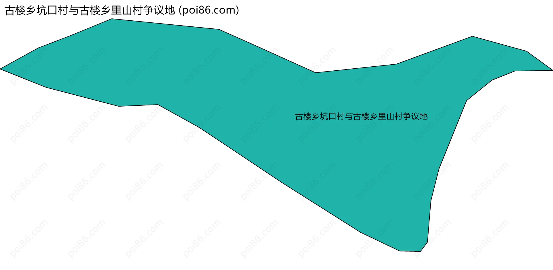 古楼乡坑口村与古楼乡里山村争议地边界地图