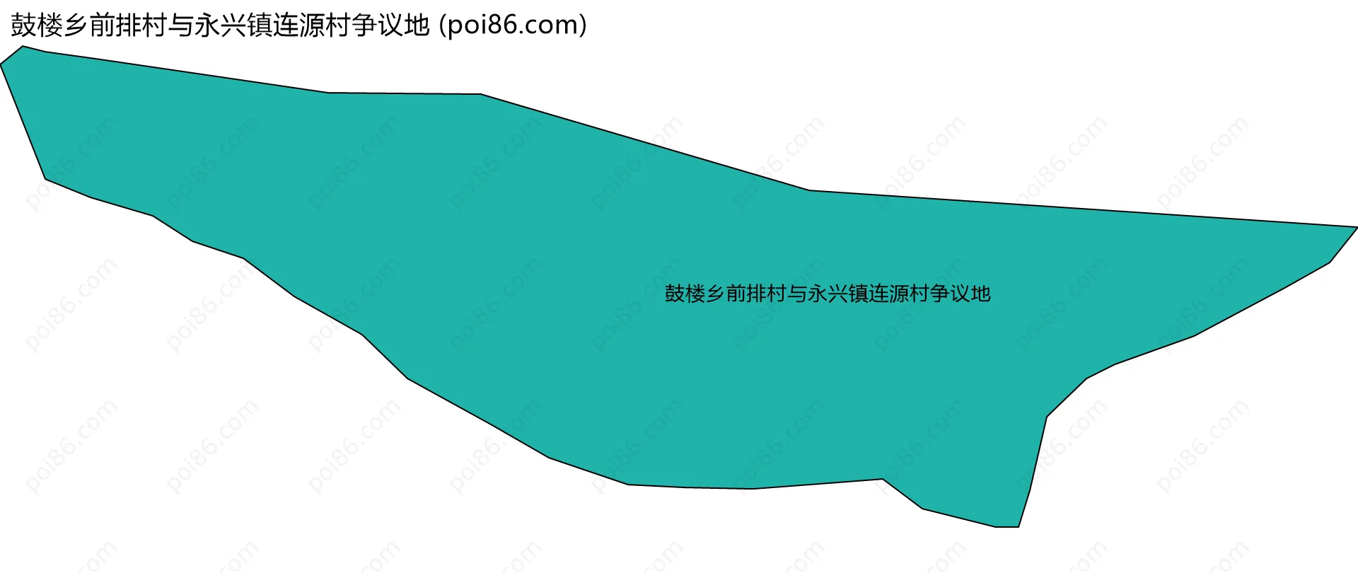鼓楼乡前排村与永兴镇连源村争议地边界地图