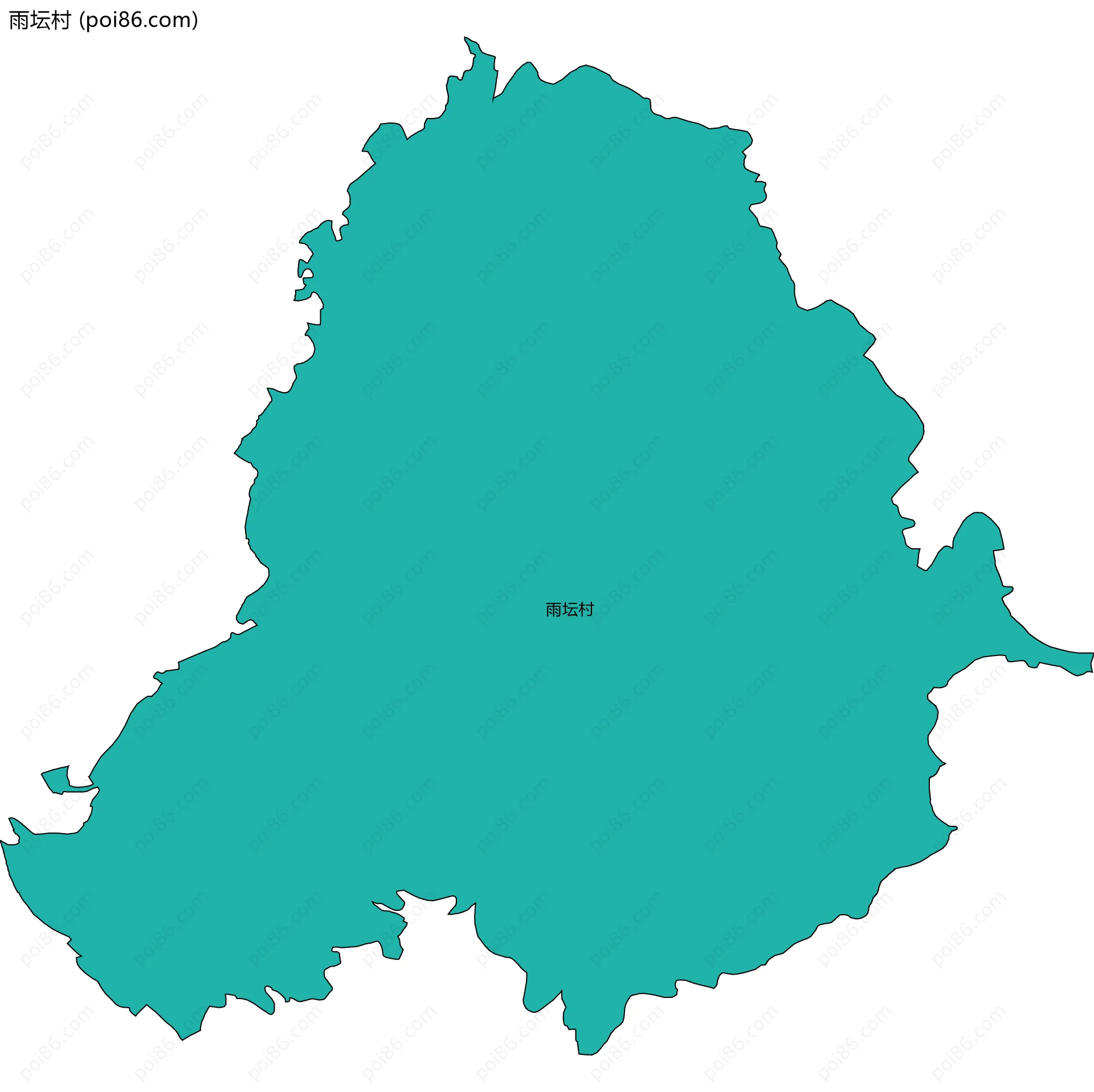 雨坛村边界地图