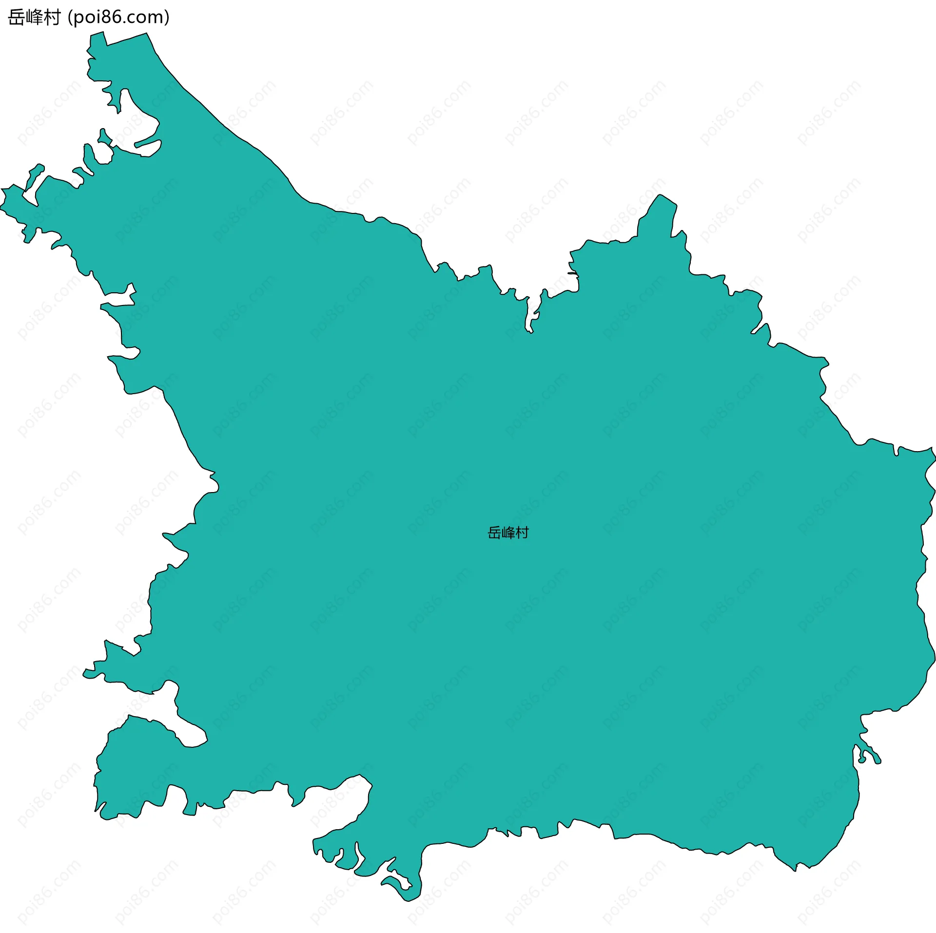 岳峰村边界地图