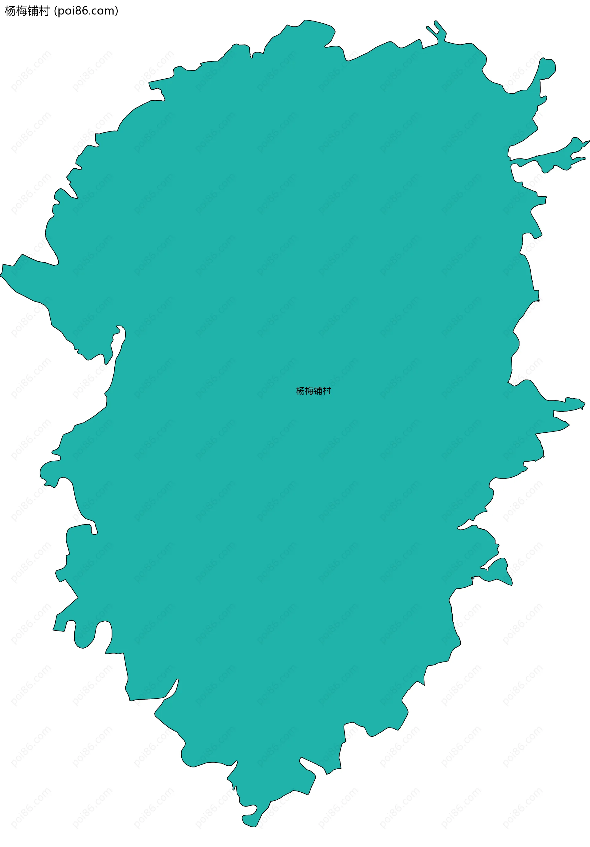 杨梅铺村边界地图