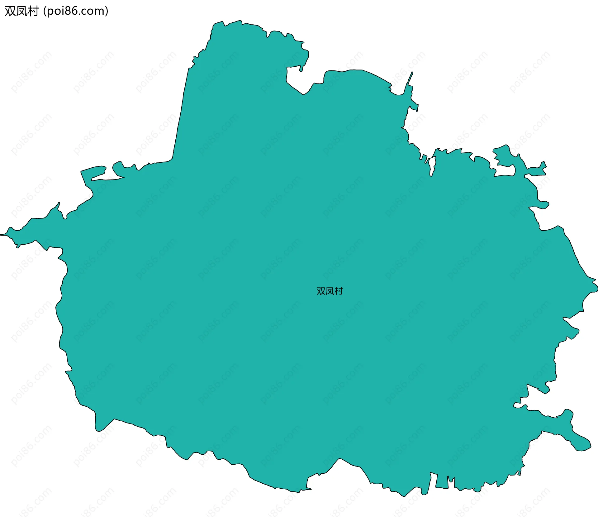 双凤村边界地图