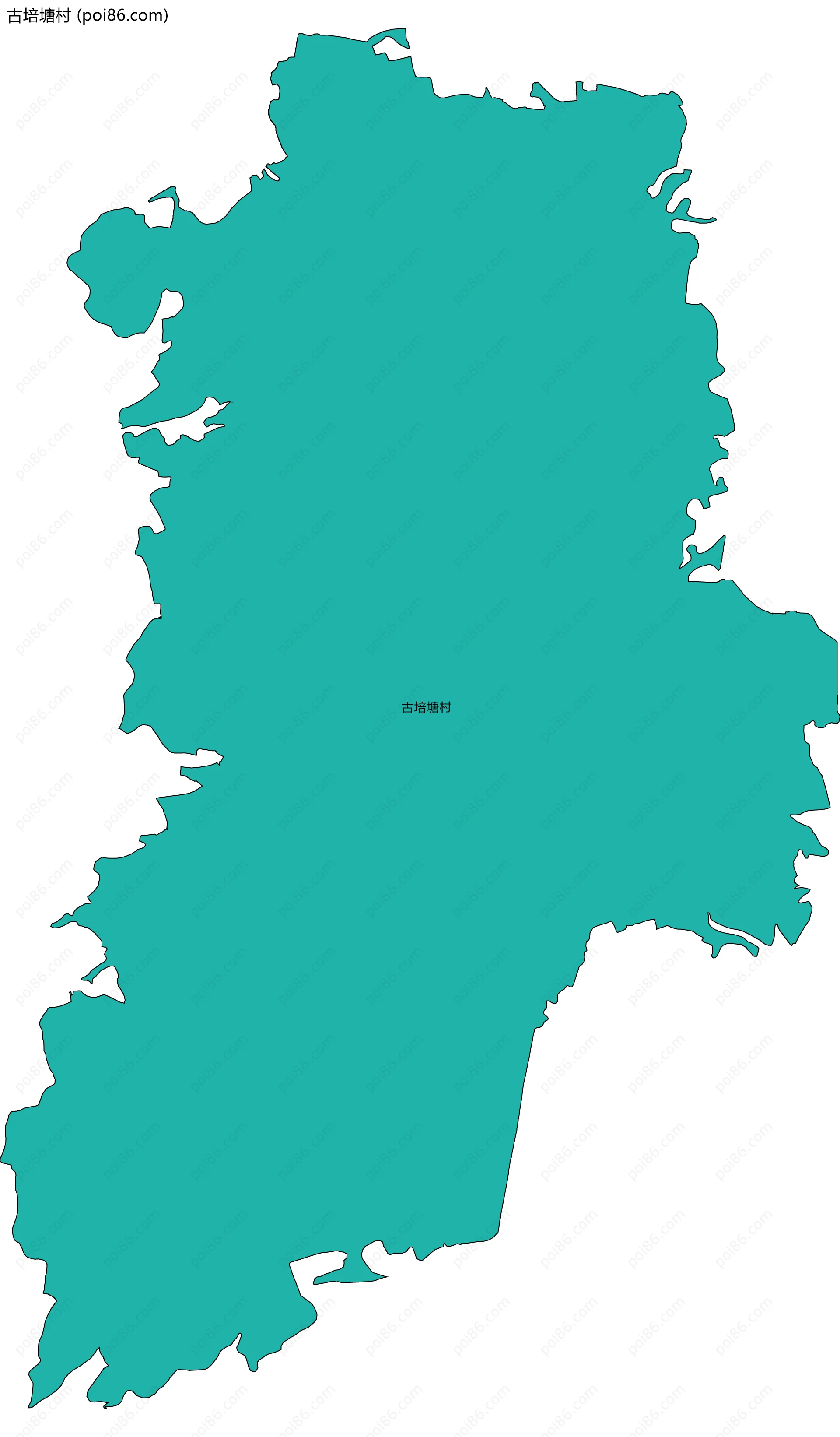 古培塘村边界地图