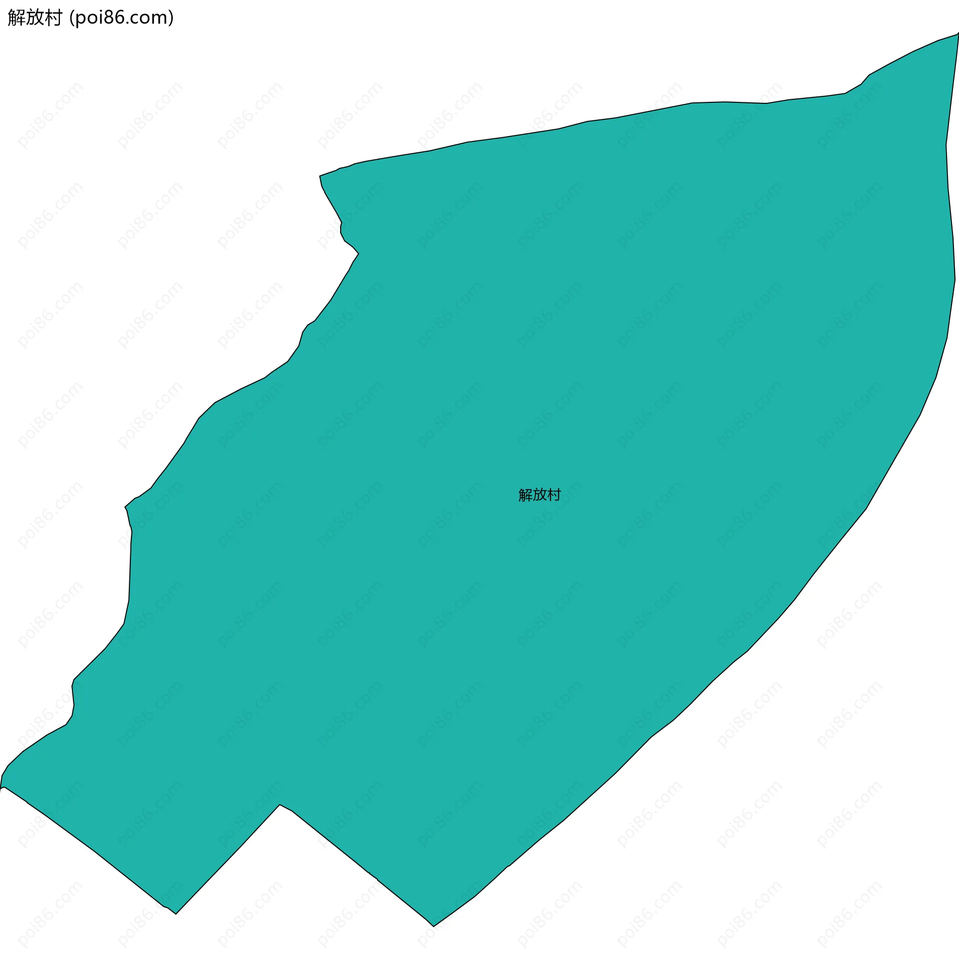 解放村边界地图