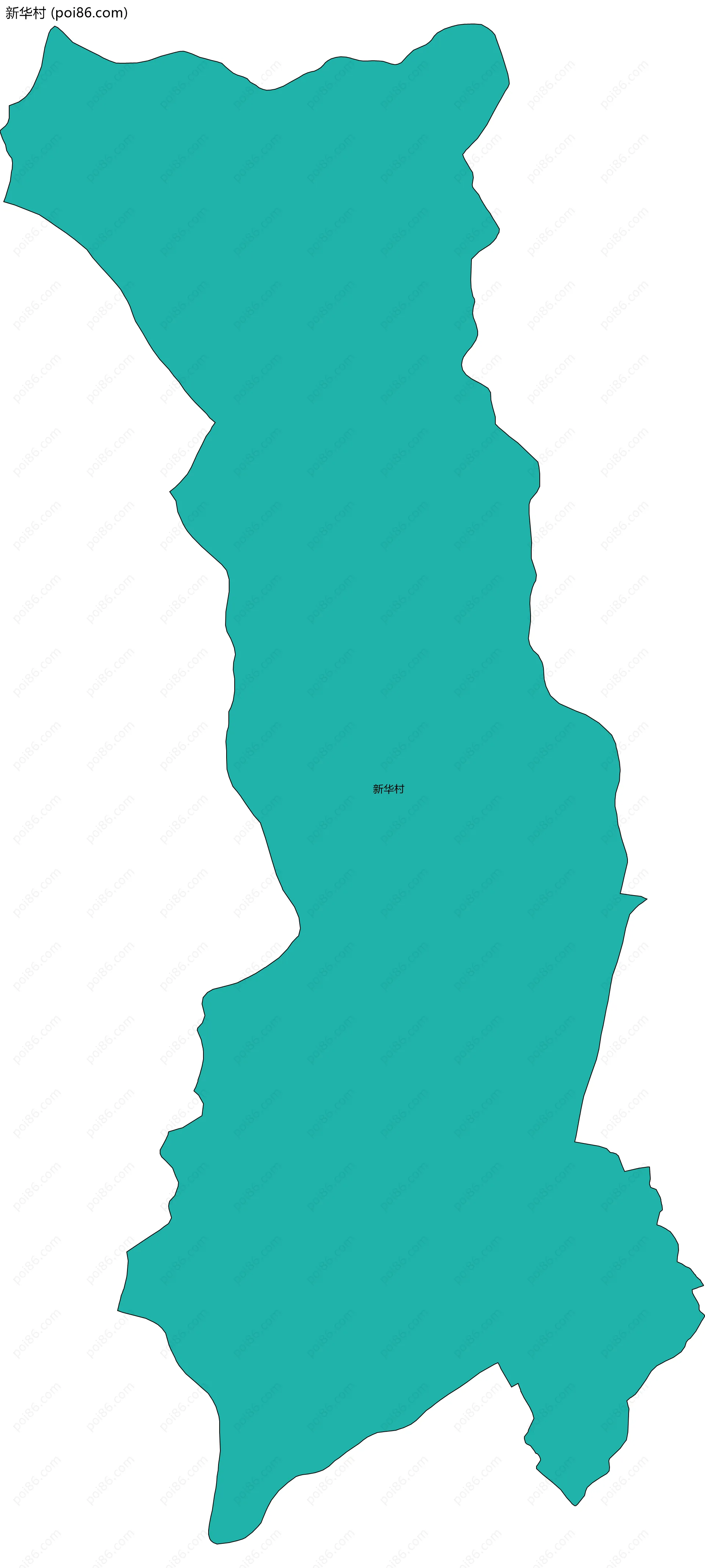 新华村边界地图