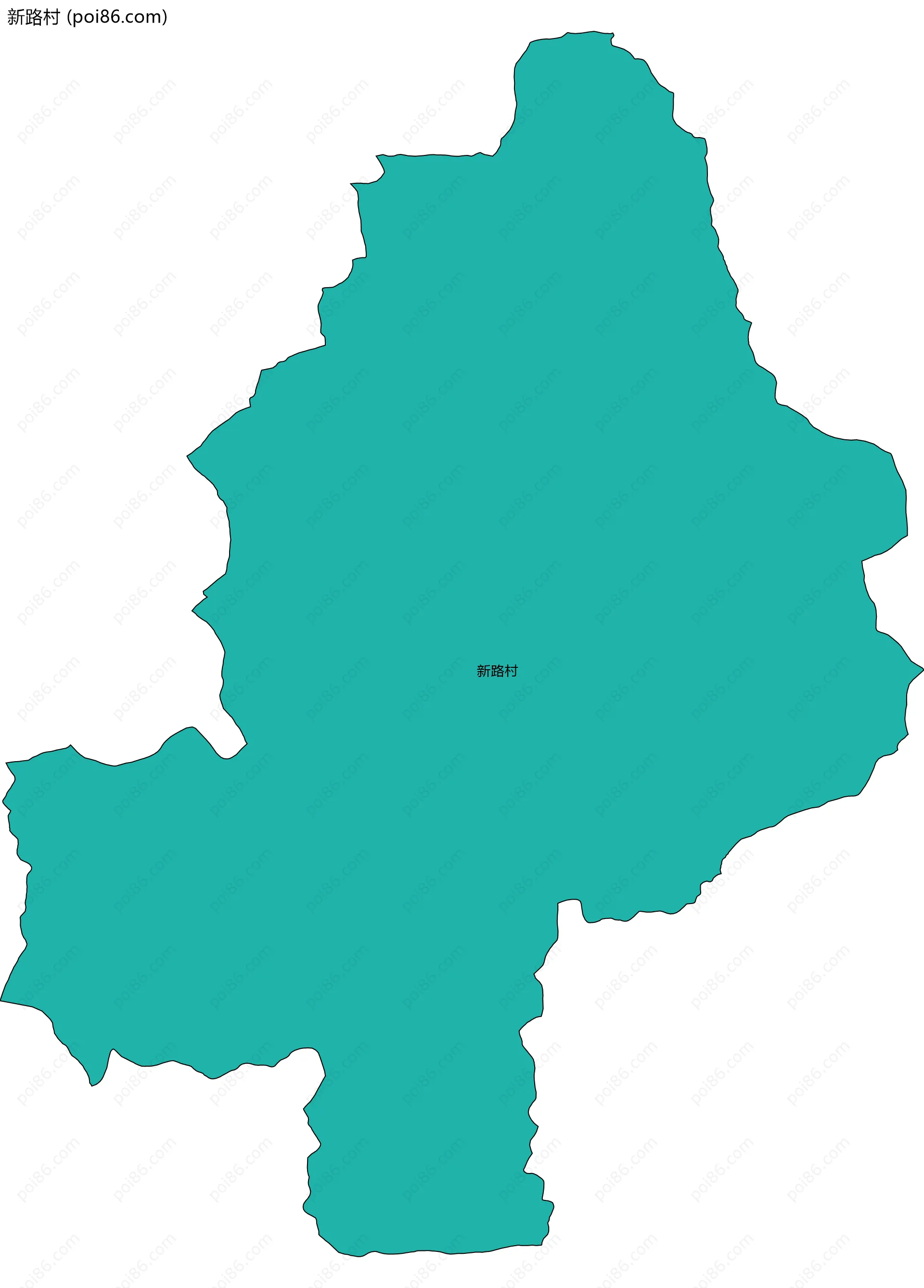 新路村边界地图