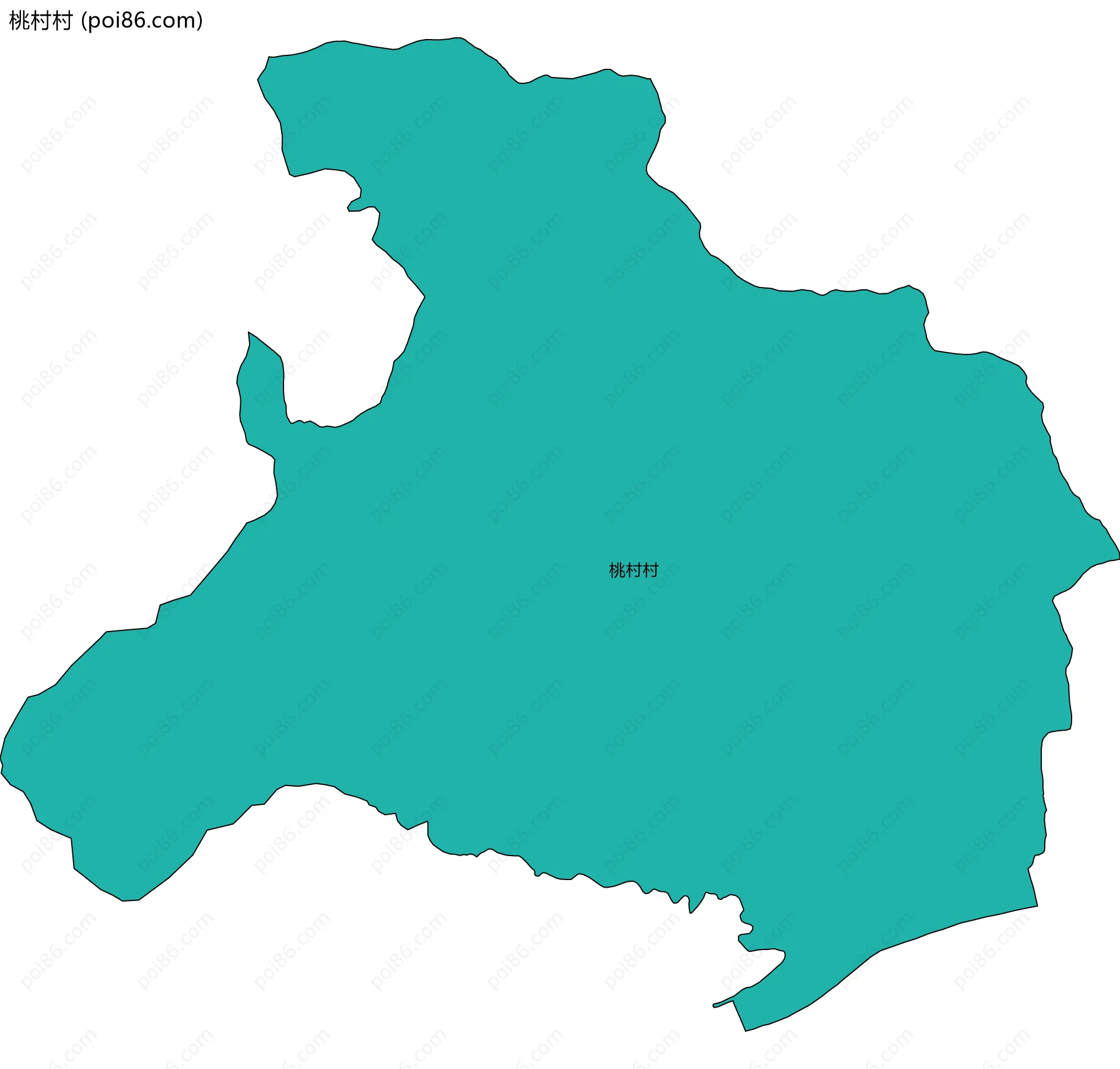 桃村村边界地图