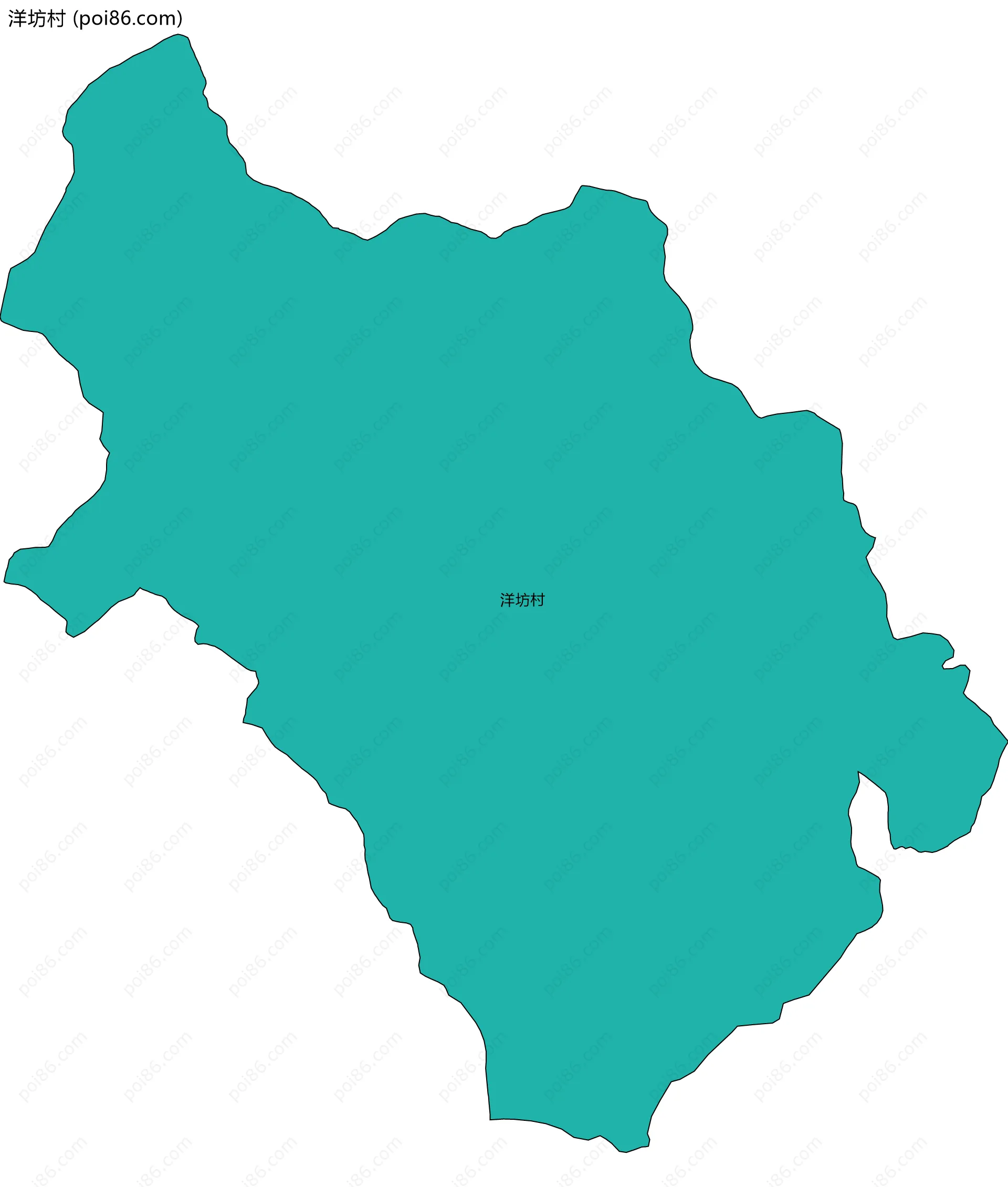 洋坊村边界地图