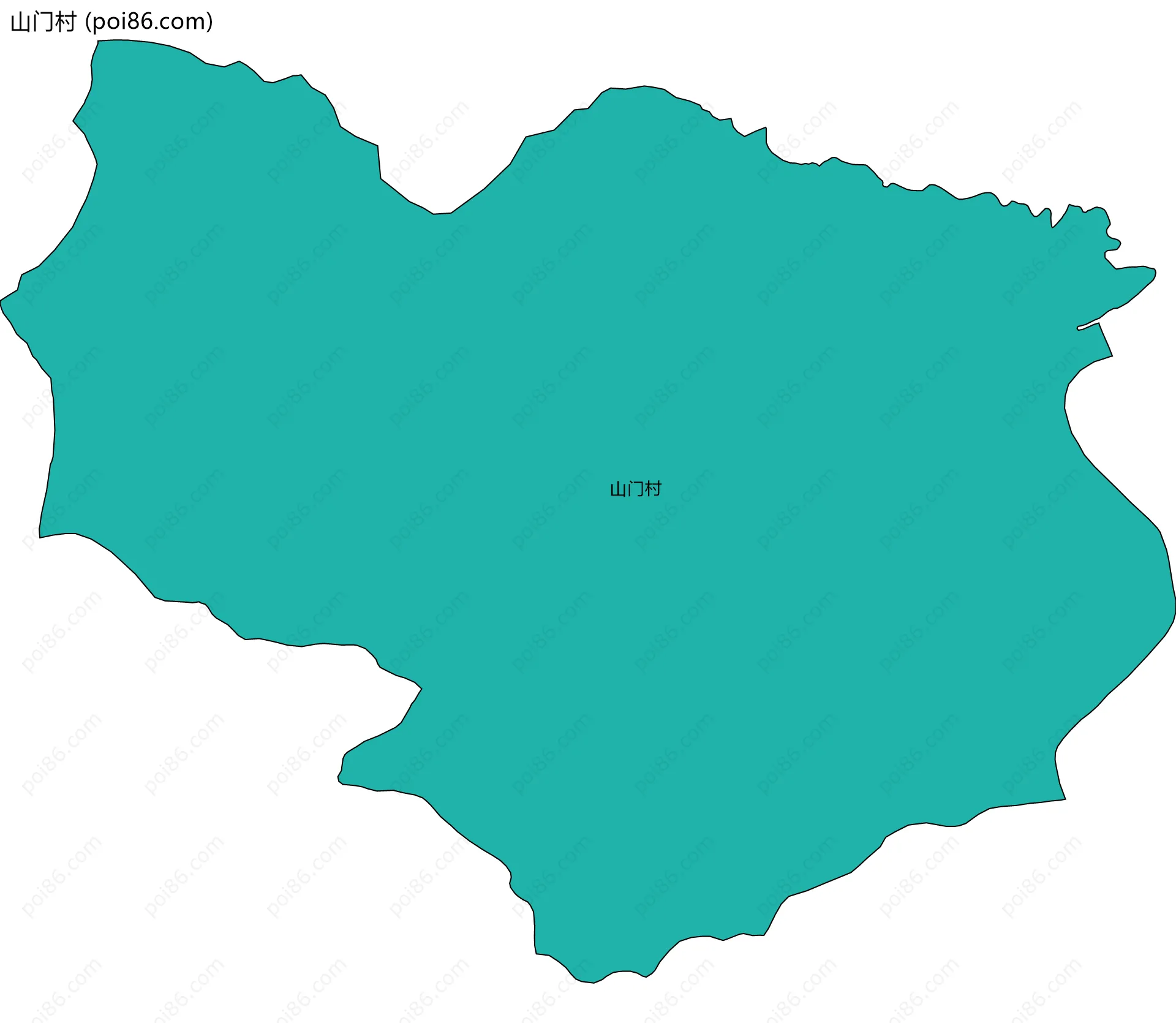 山门村边界地图