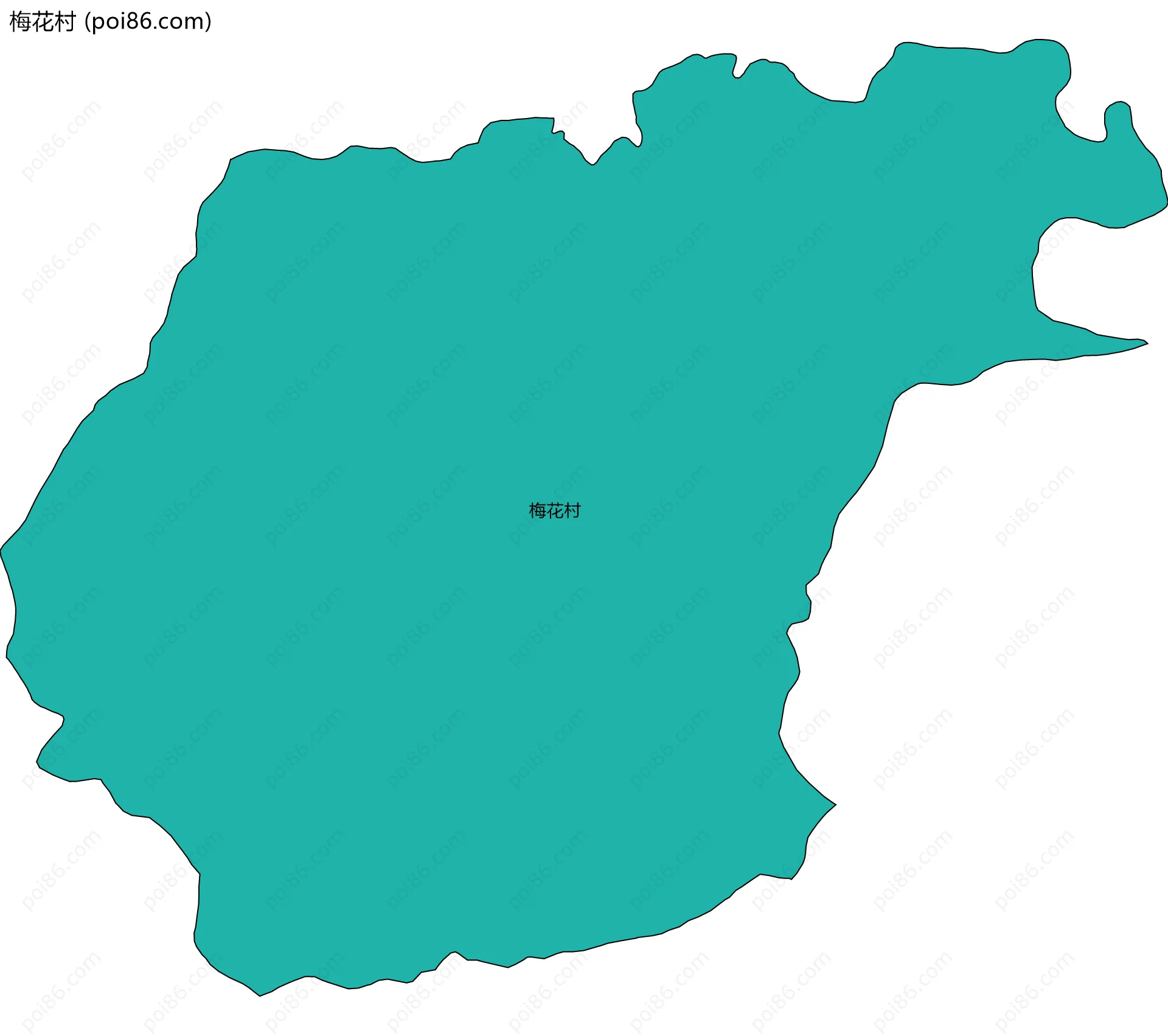 梅花村边界地图