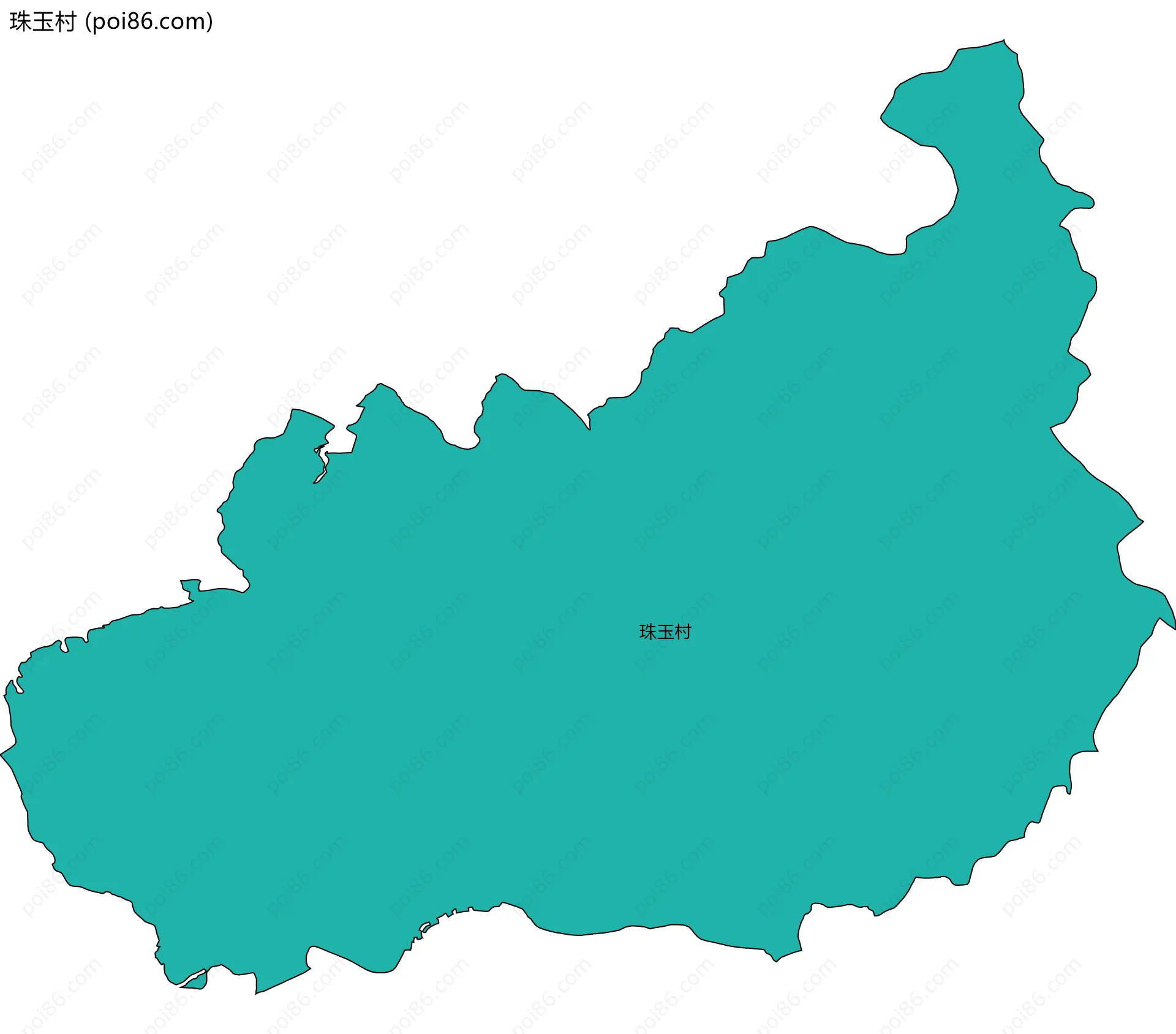 珠玉村边界地图