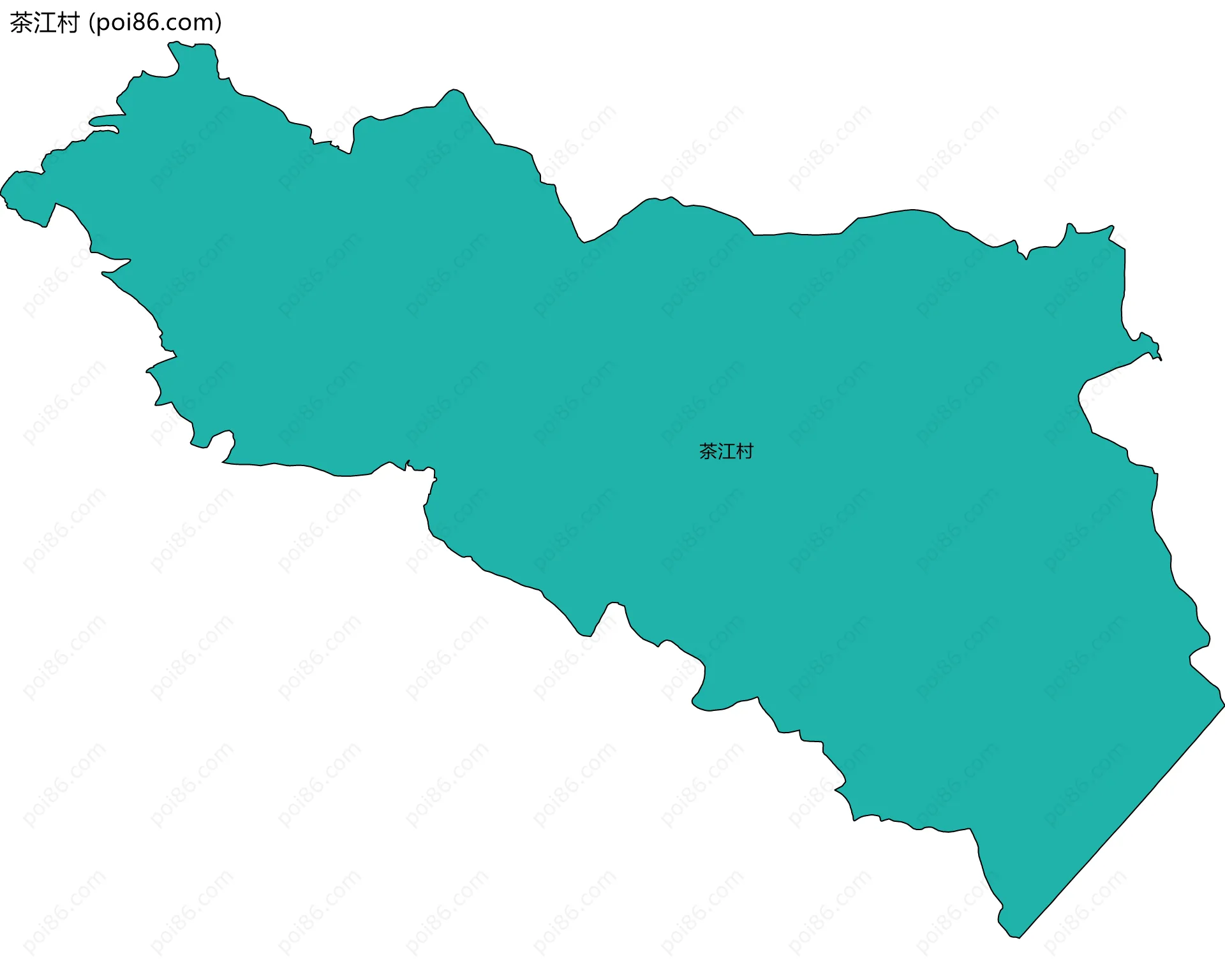茶江村边界地图