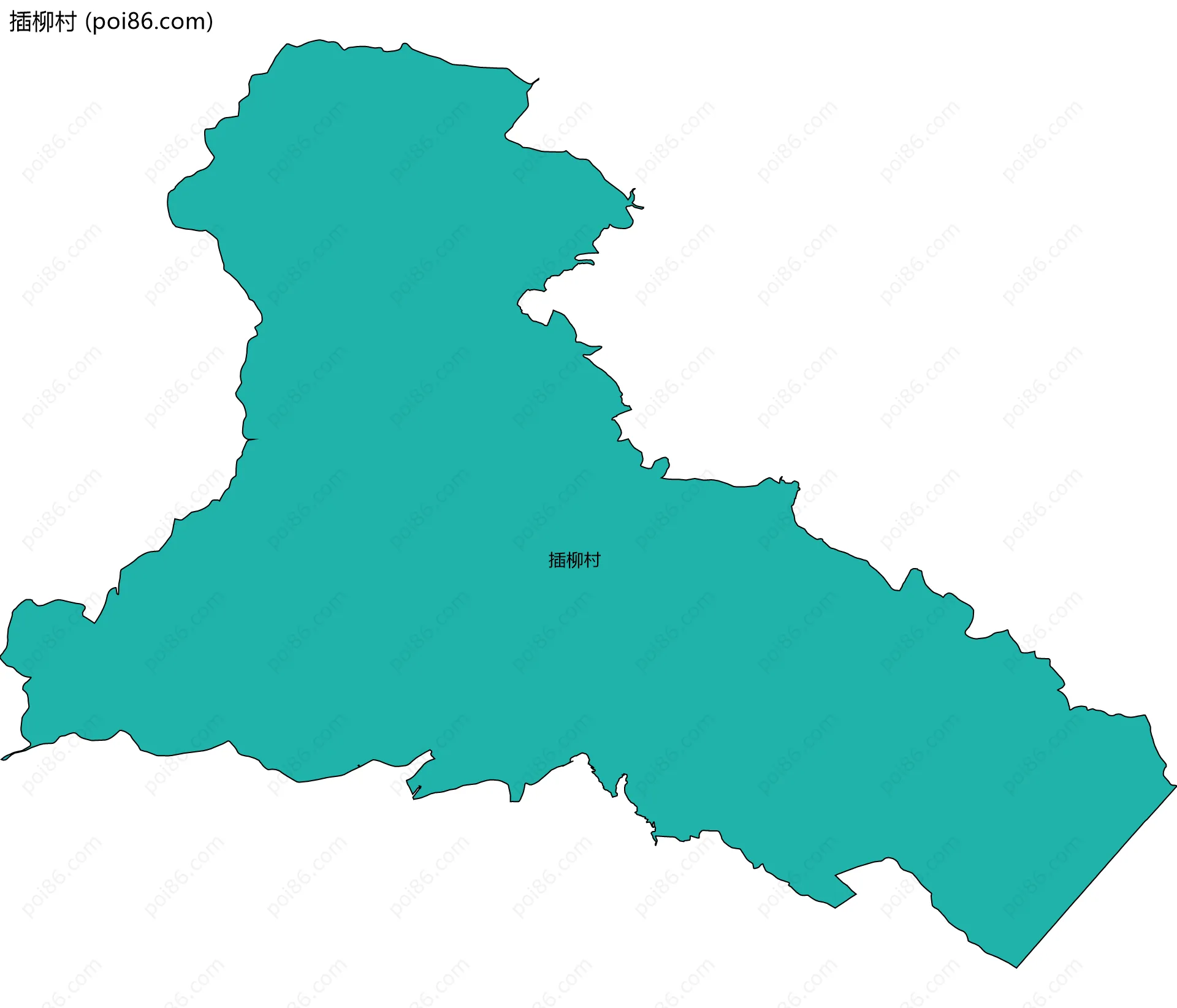 插柳村边界地图