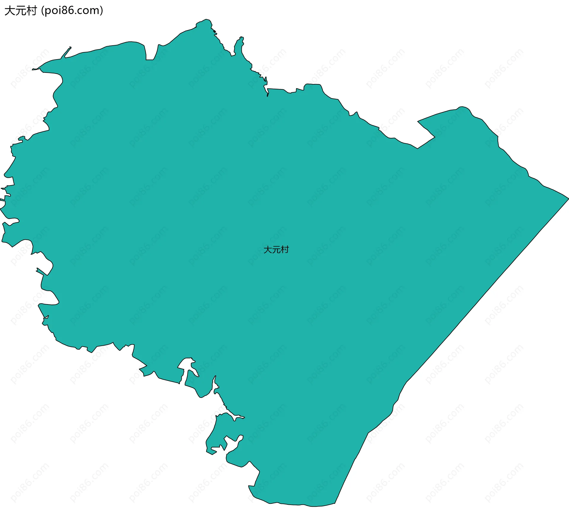 大元村边界地图