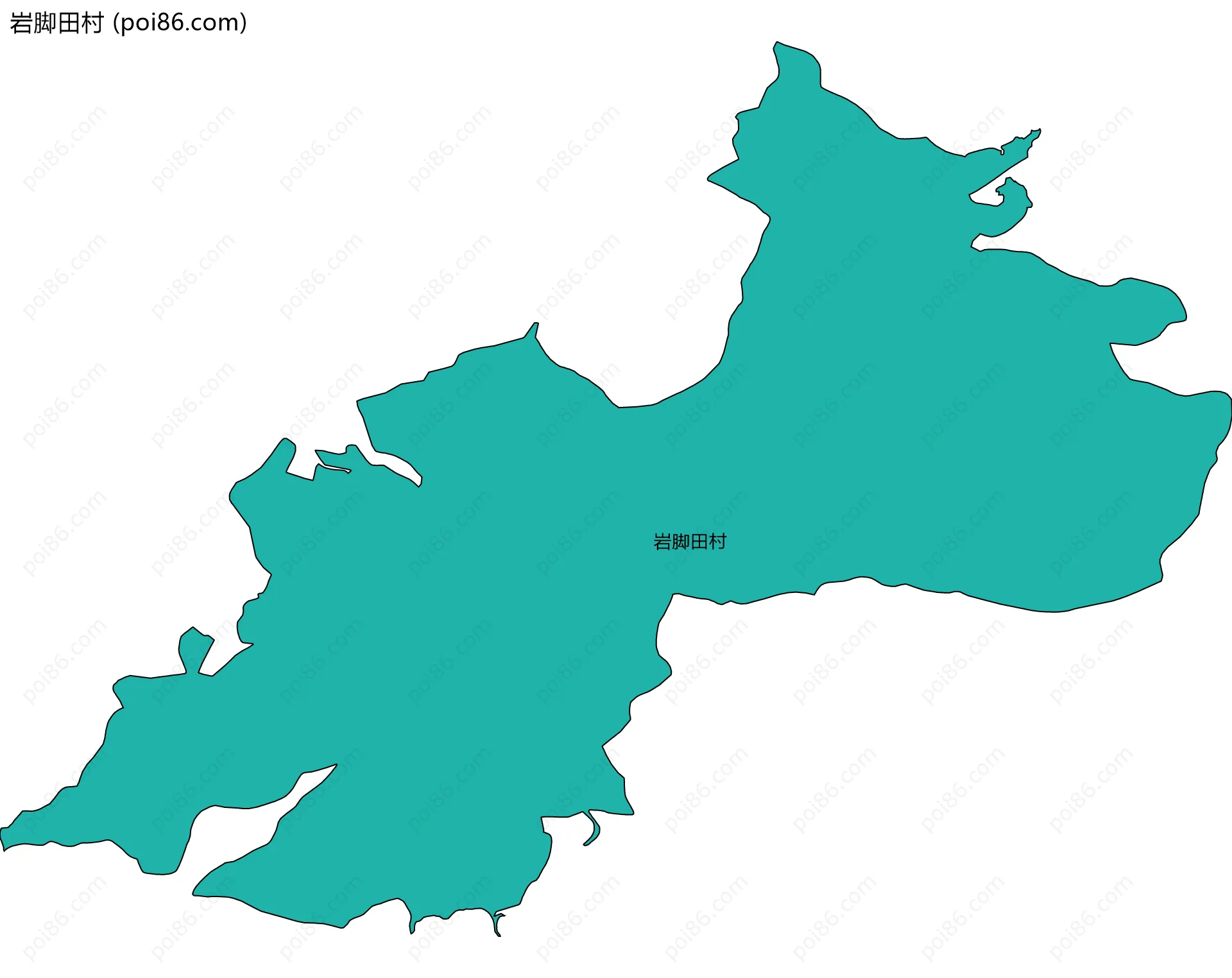 岩脚田村边界地图
