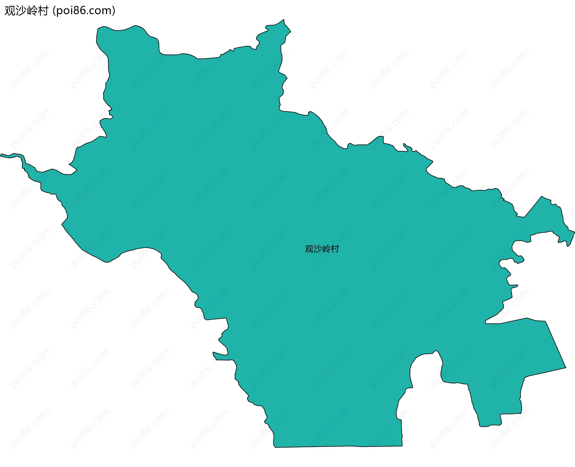 观沙岭村边界地图