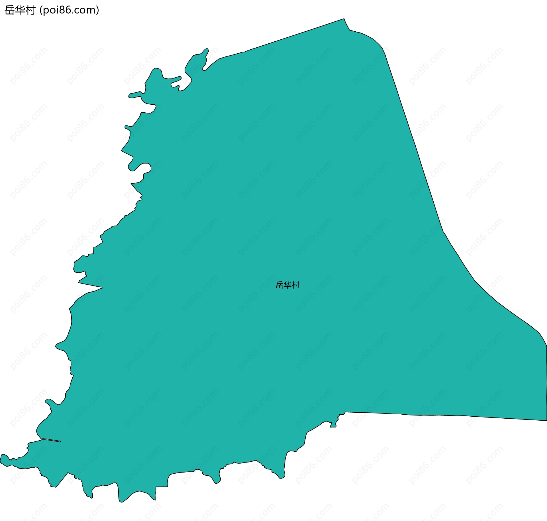 岳华村边界地图