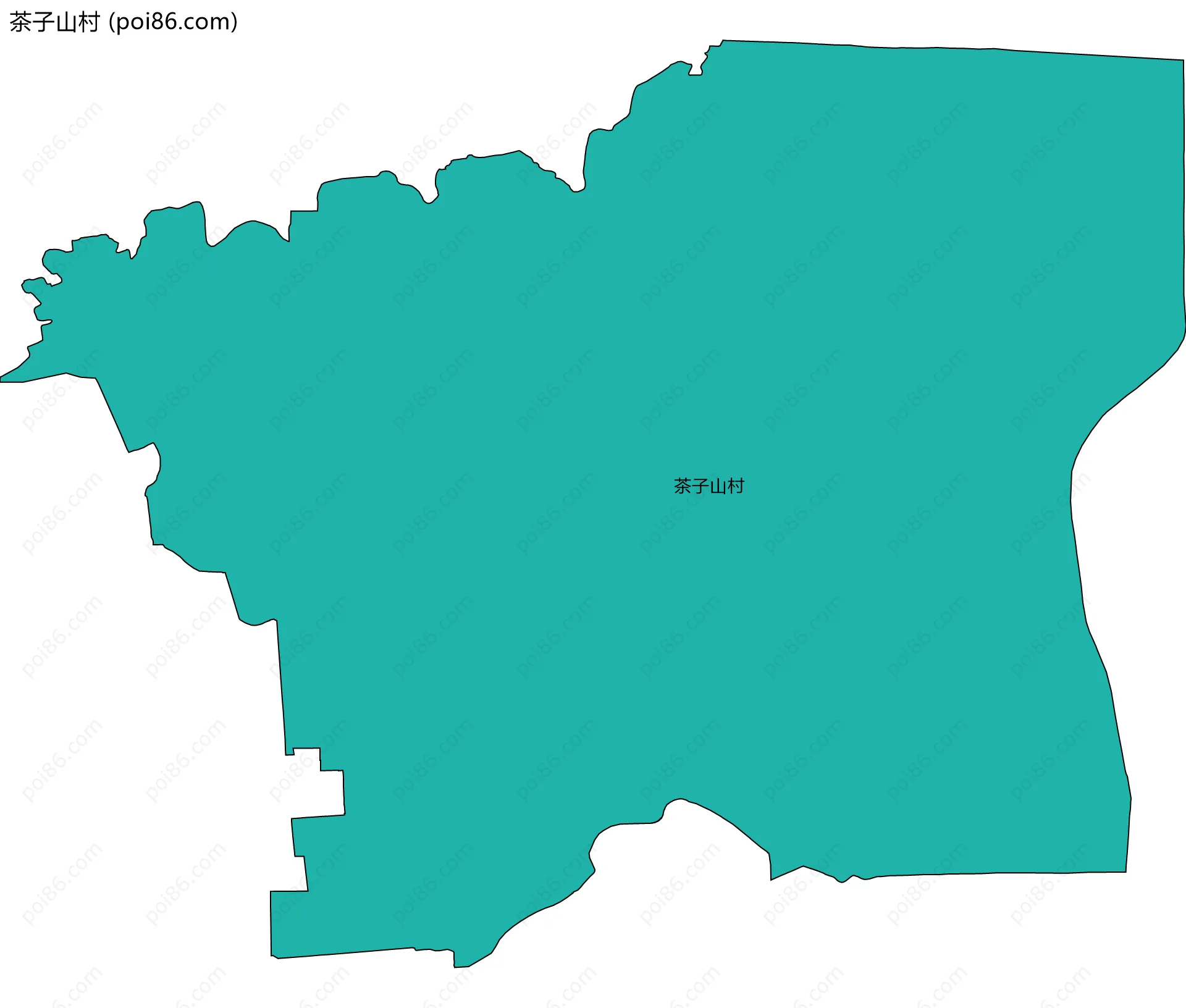 茶子山村边界地图