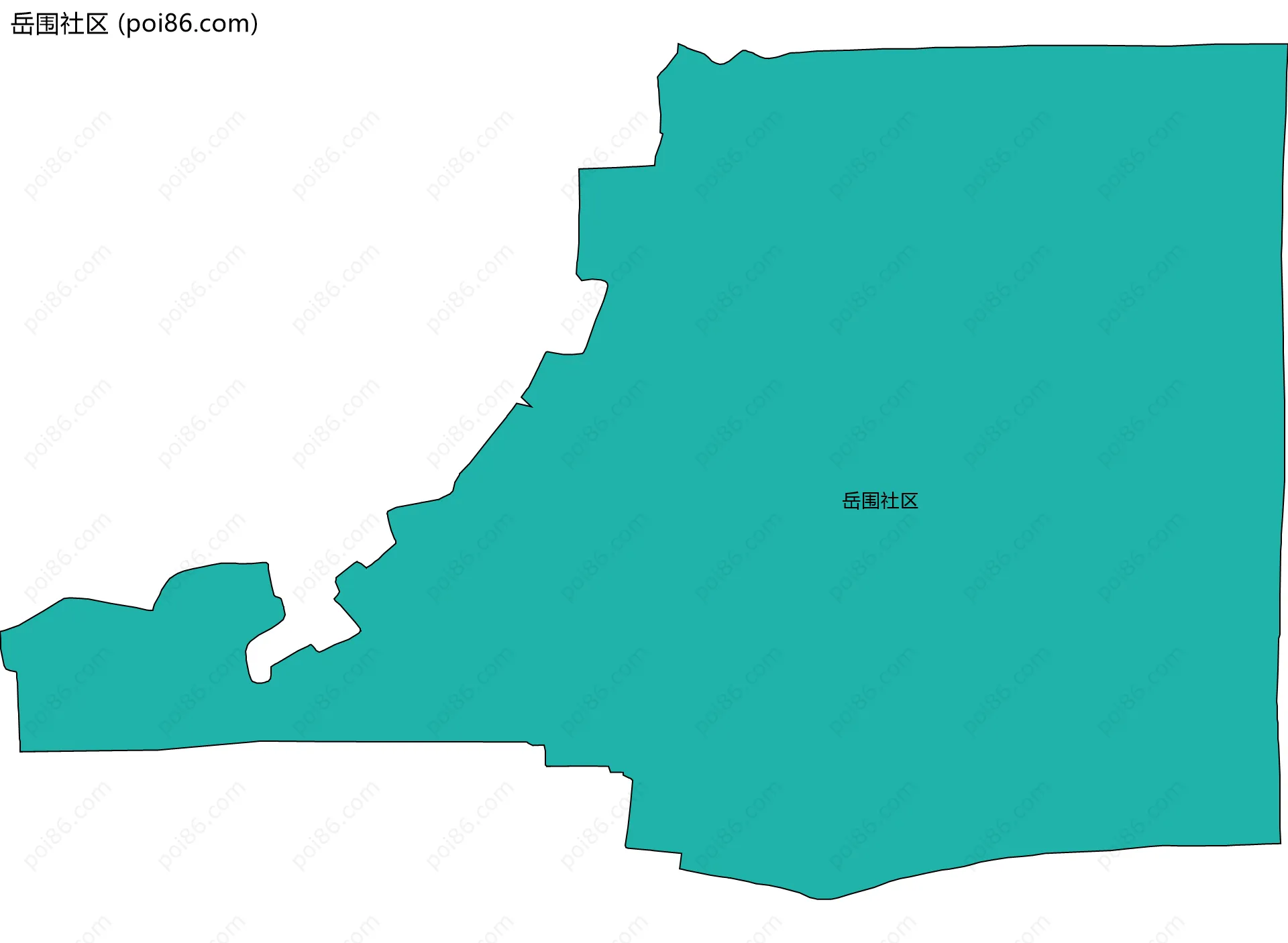 岳围社区边界地图