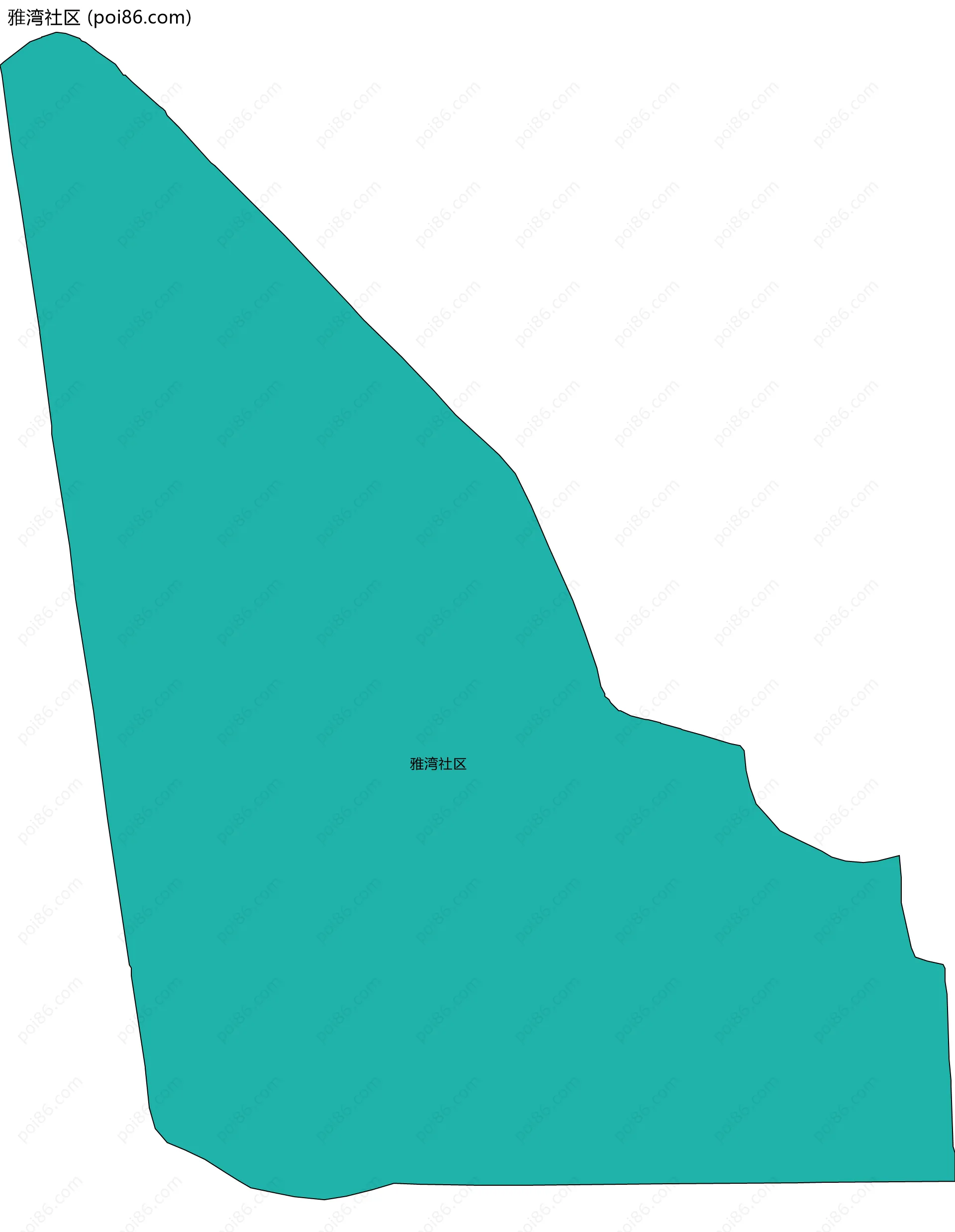 雅湾社区边界地图