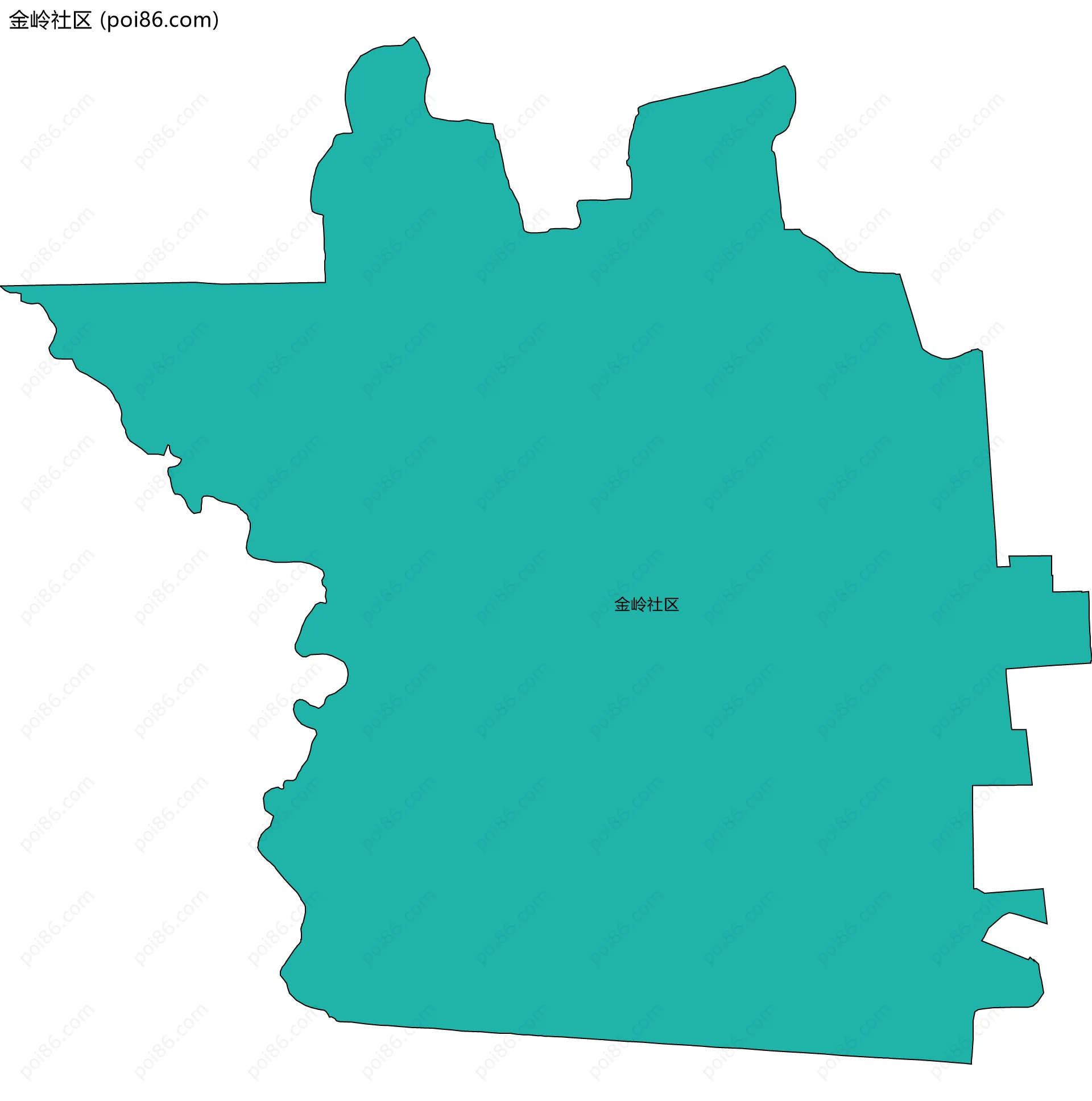 金岭社区边界地图