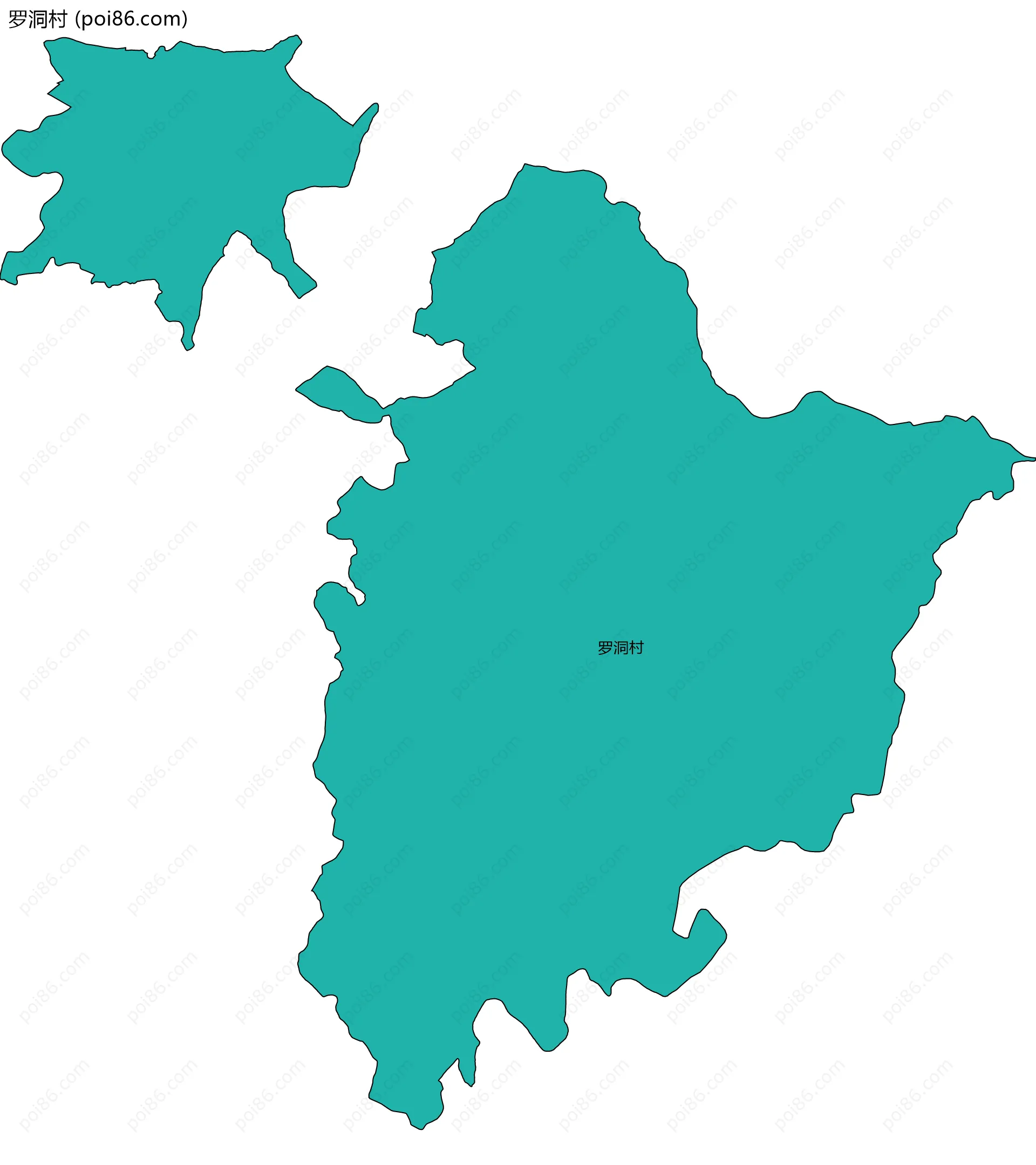 罗洞村边界地图