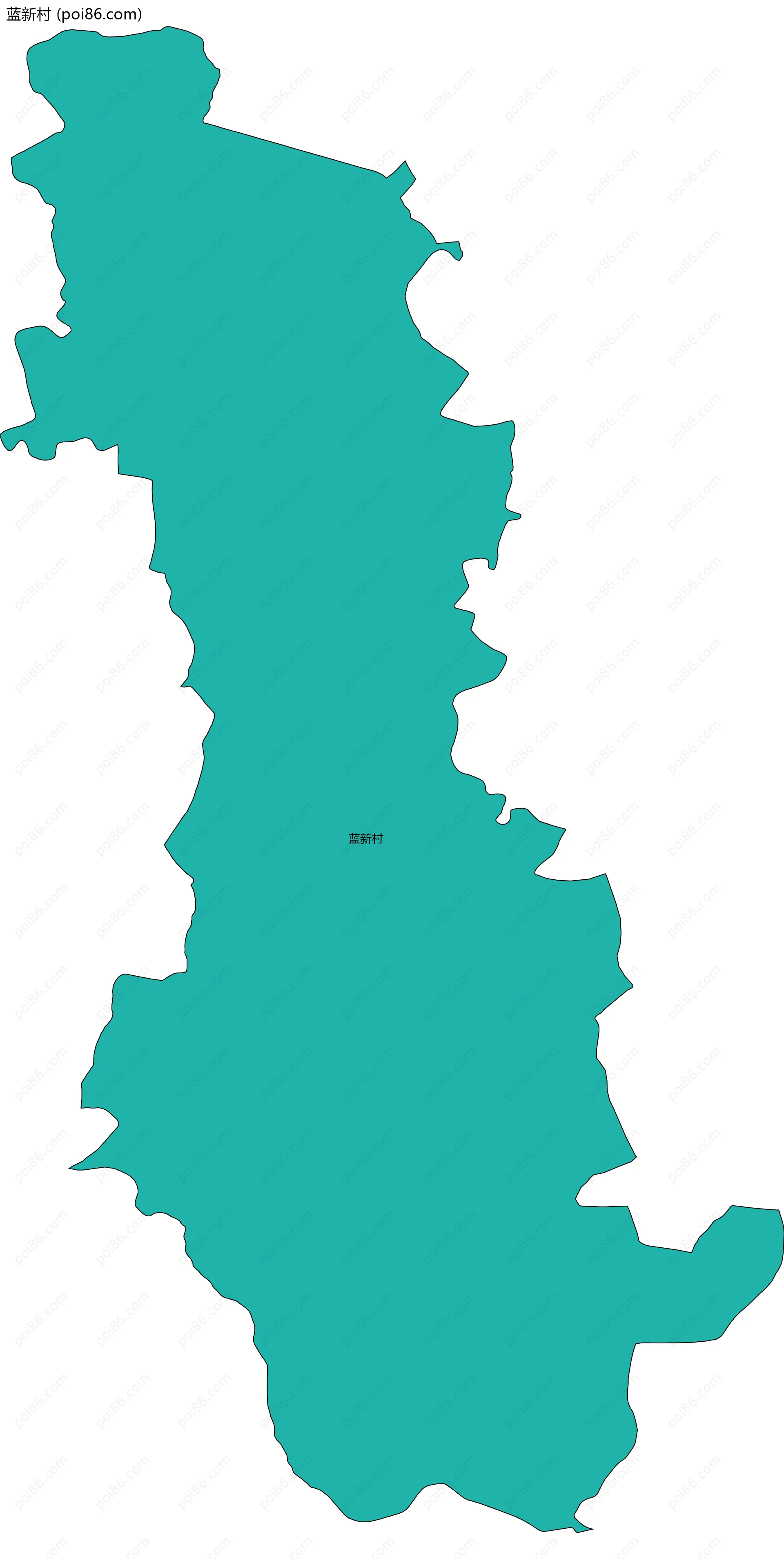 蓝新村边界地图