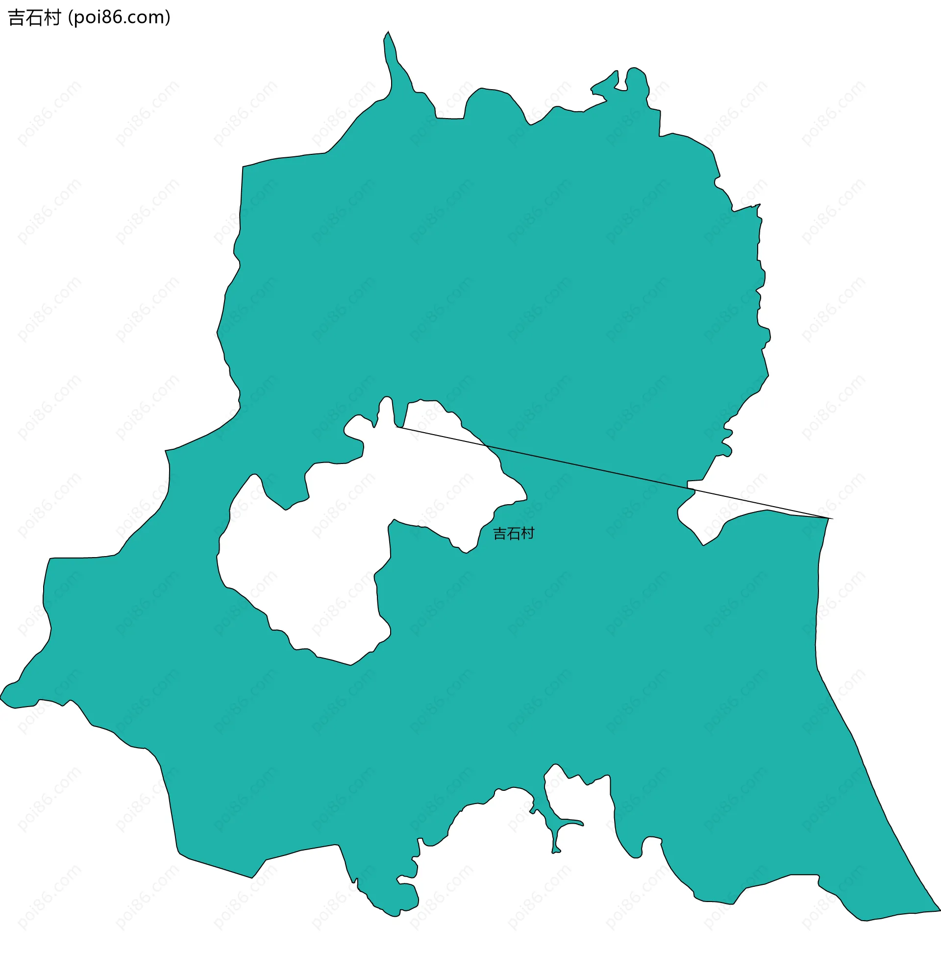 吉石村边界地图