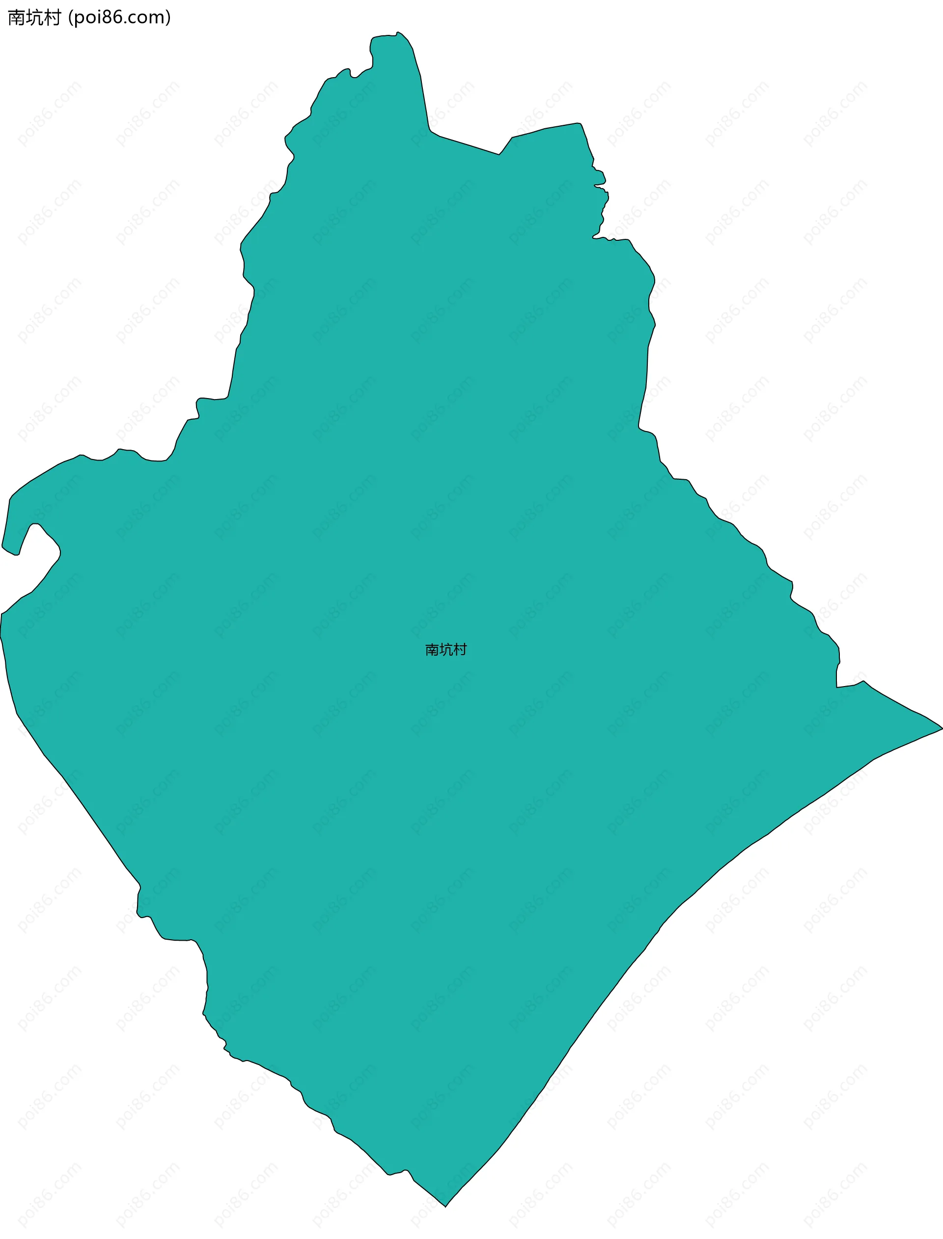 南坑村边界地图