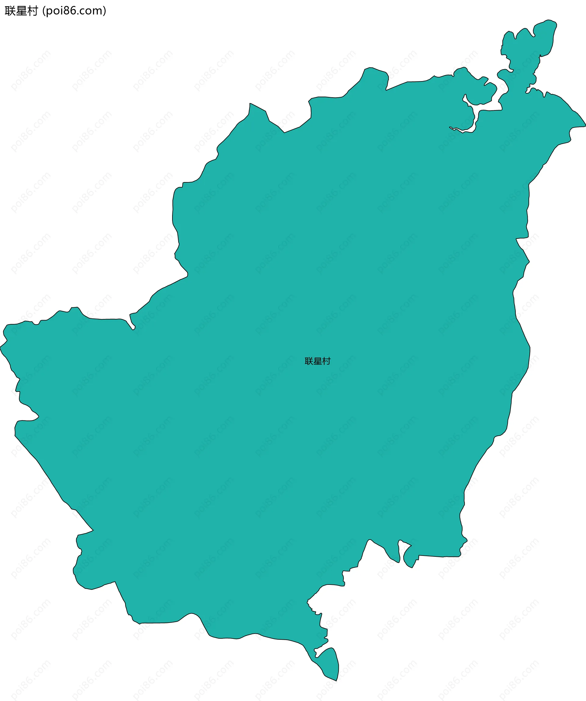 联星村边界地图