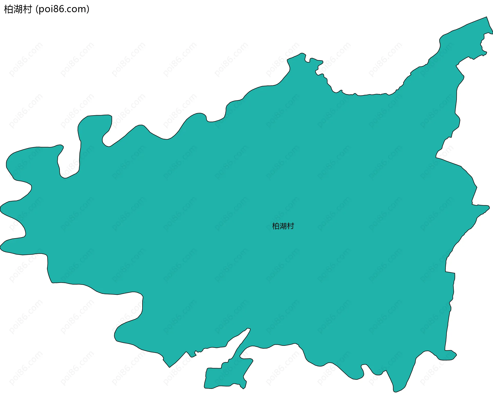 柏湖村边界地图