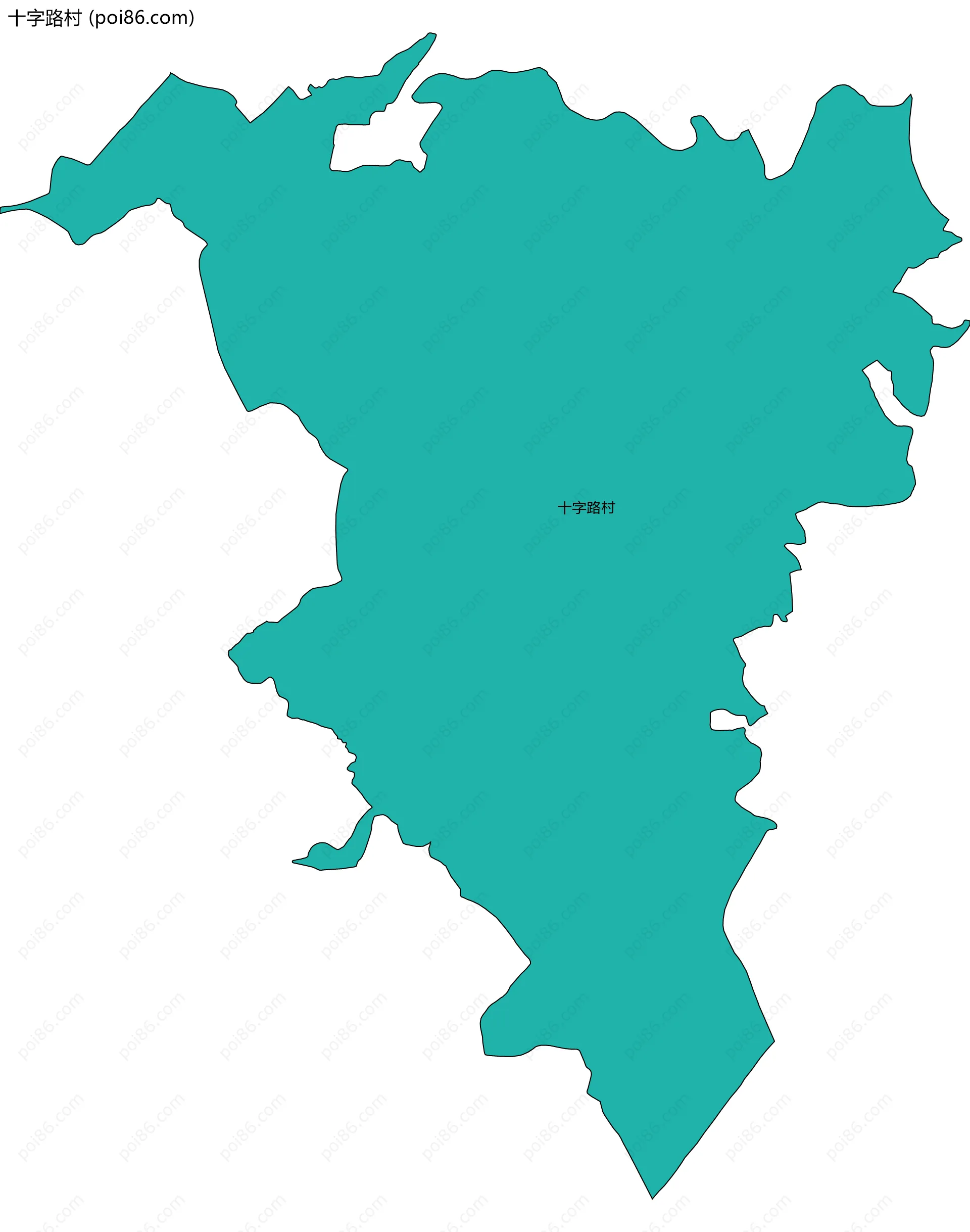 十字路村边界地图