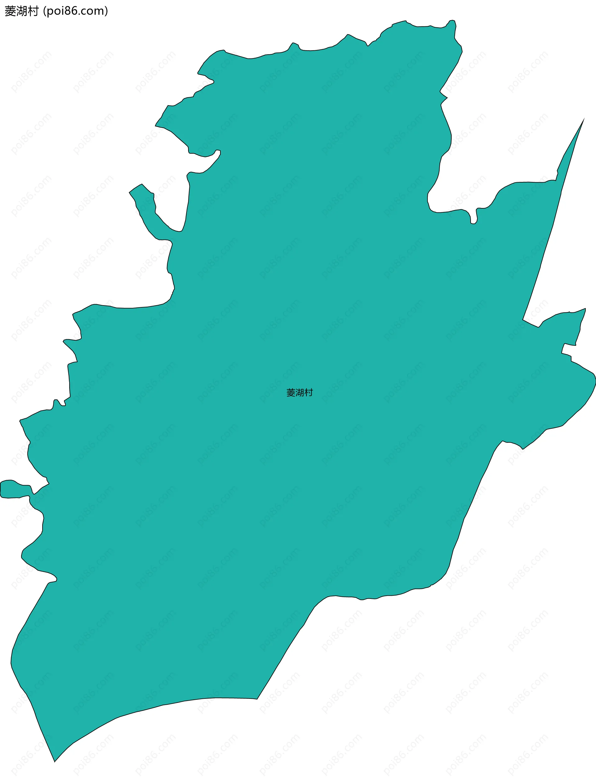 菱湖村边界地图